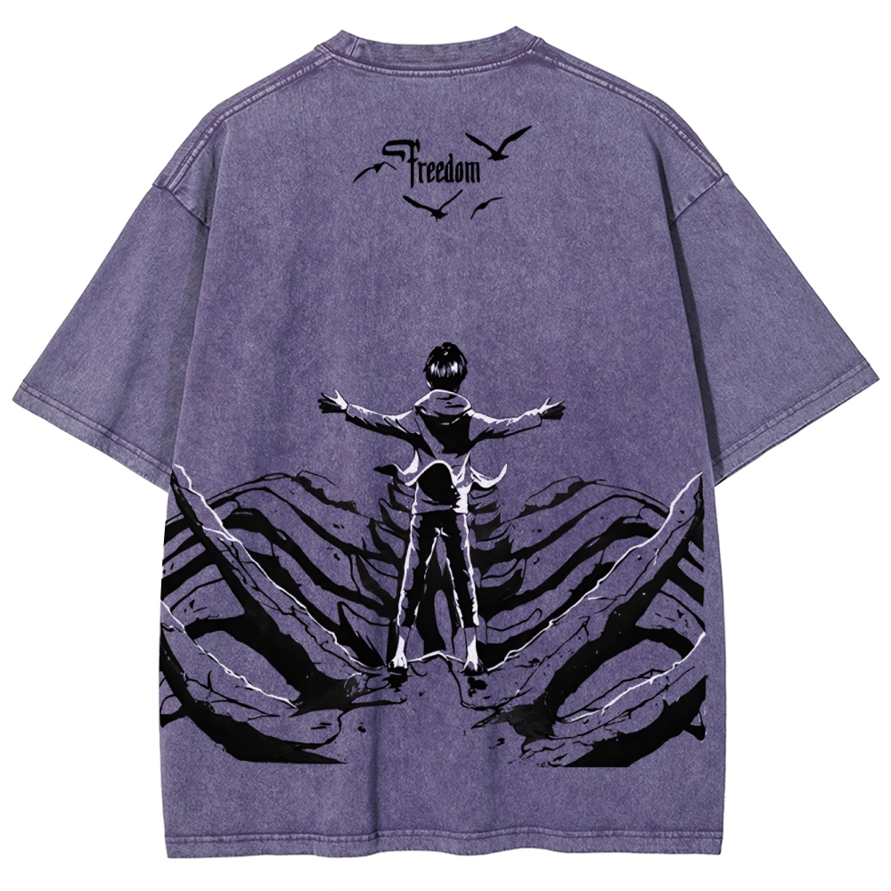 AOT Titan Unisex Fit Washed T-Shirt 2504009749