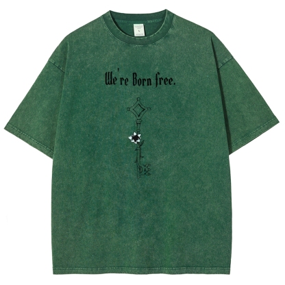 AOT Titan Unisex Fit Washed T-Shirt 2504009749