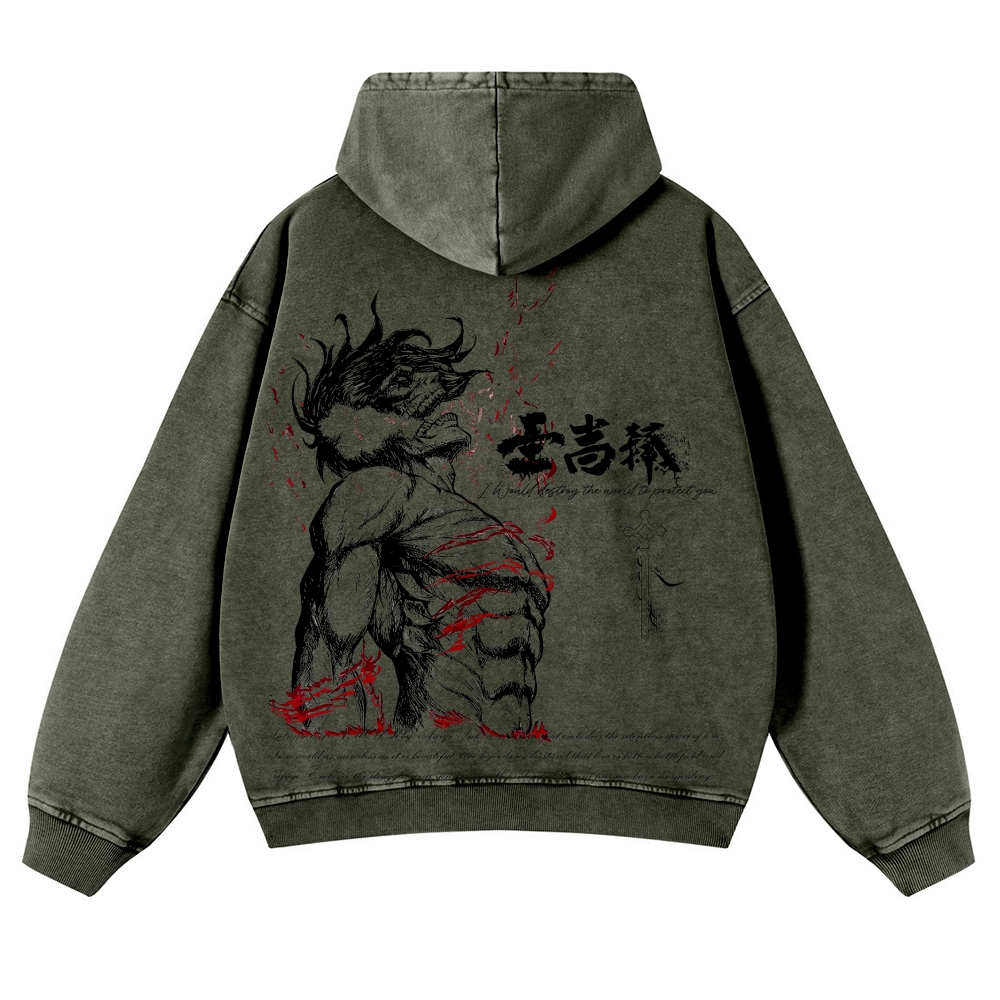 AOT Titan Casual Washed Hoodies 2506023916