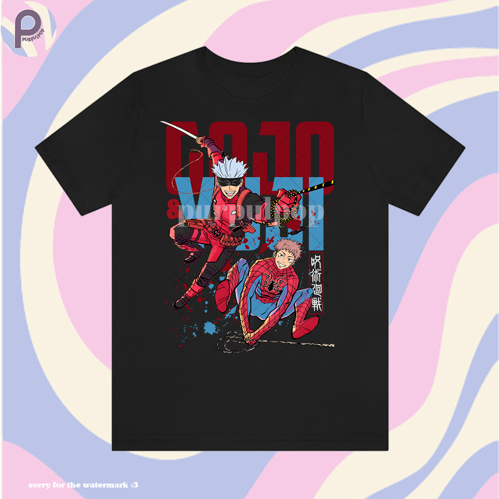 Gojo Yuji Deadpool Spiderman Shirt Gojo Yuji Deadpool Spiderman Shirt