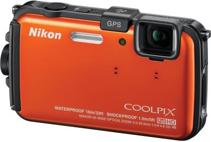 Nikthton COOLPIX AW100 16 MP CMOS Waterproof Digital Camera with GPS and Full HD 1080p Video (Black)