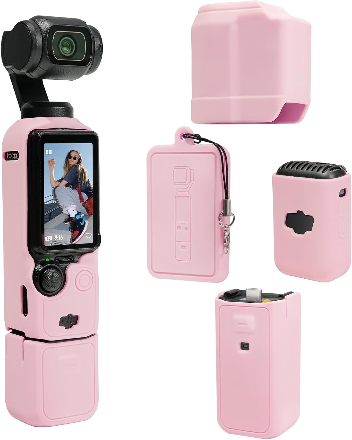 Pocthtket 3 Case, Soft Silicone Protective Case Compatible with DJI Osmo