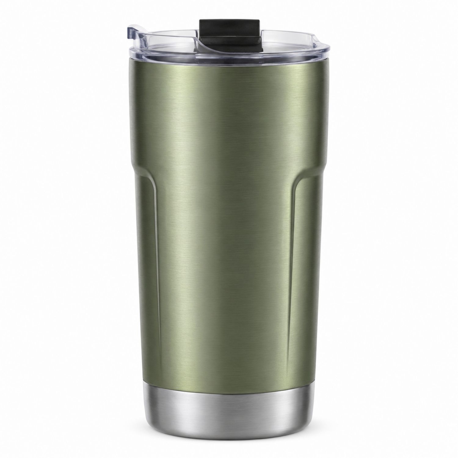 Gobelet Isotherme Vert Olive 500 ml avec Couvercle Anti-Fuite-Domellocasa