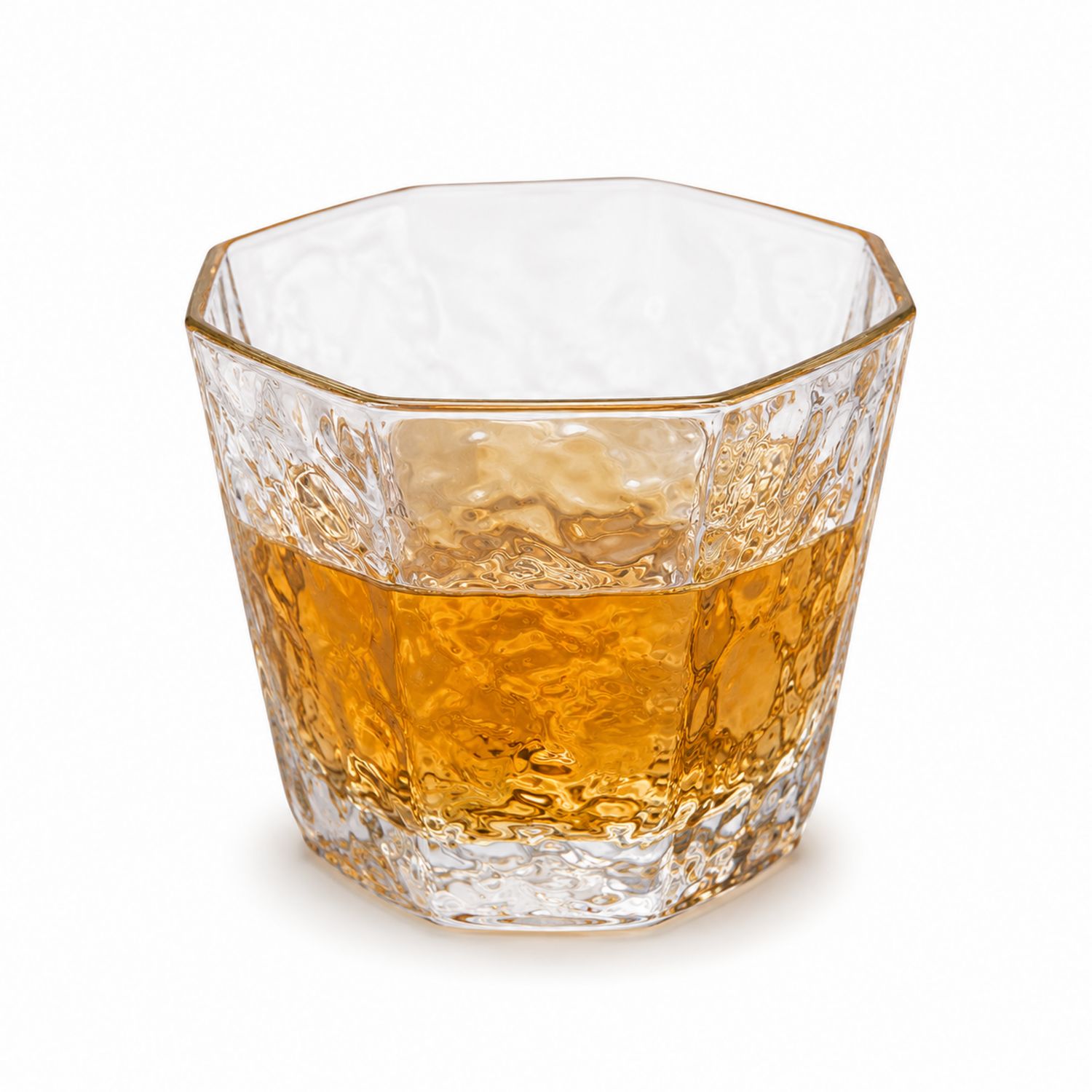 Verre à whisky transparent octogonal 300 ml-Domellocasa