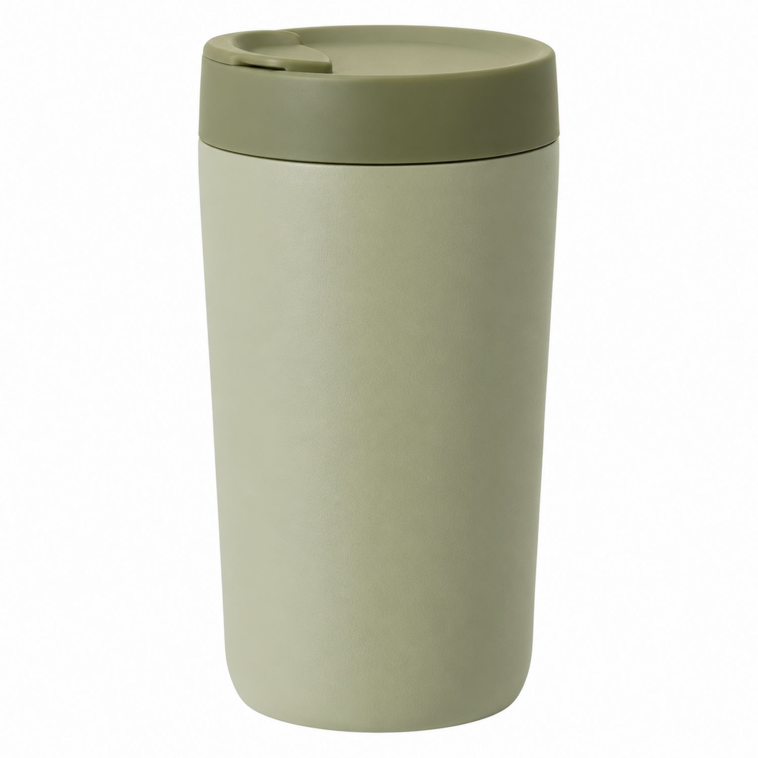 Tasse Isotherme Vert Olive 350 ml avec Couvercle Anti-Fuite-Domellocasa