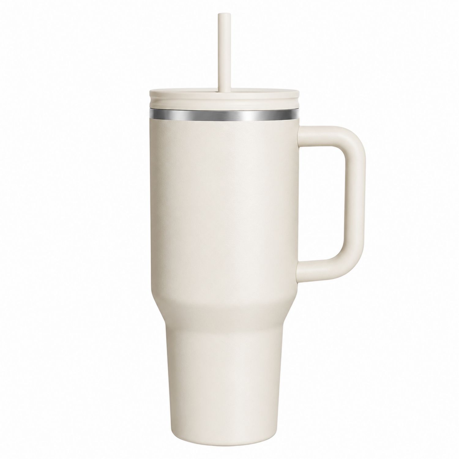 Tasse Isotherme Crème 500 ml avec Paille et Anse-Domellocasa