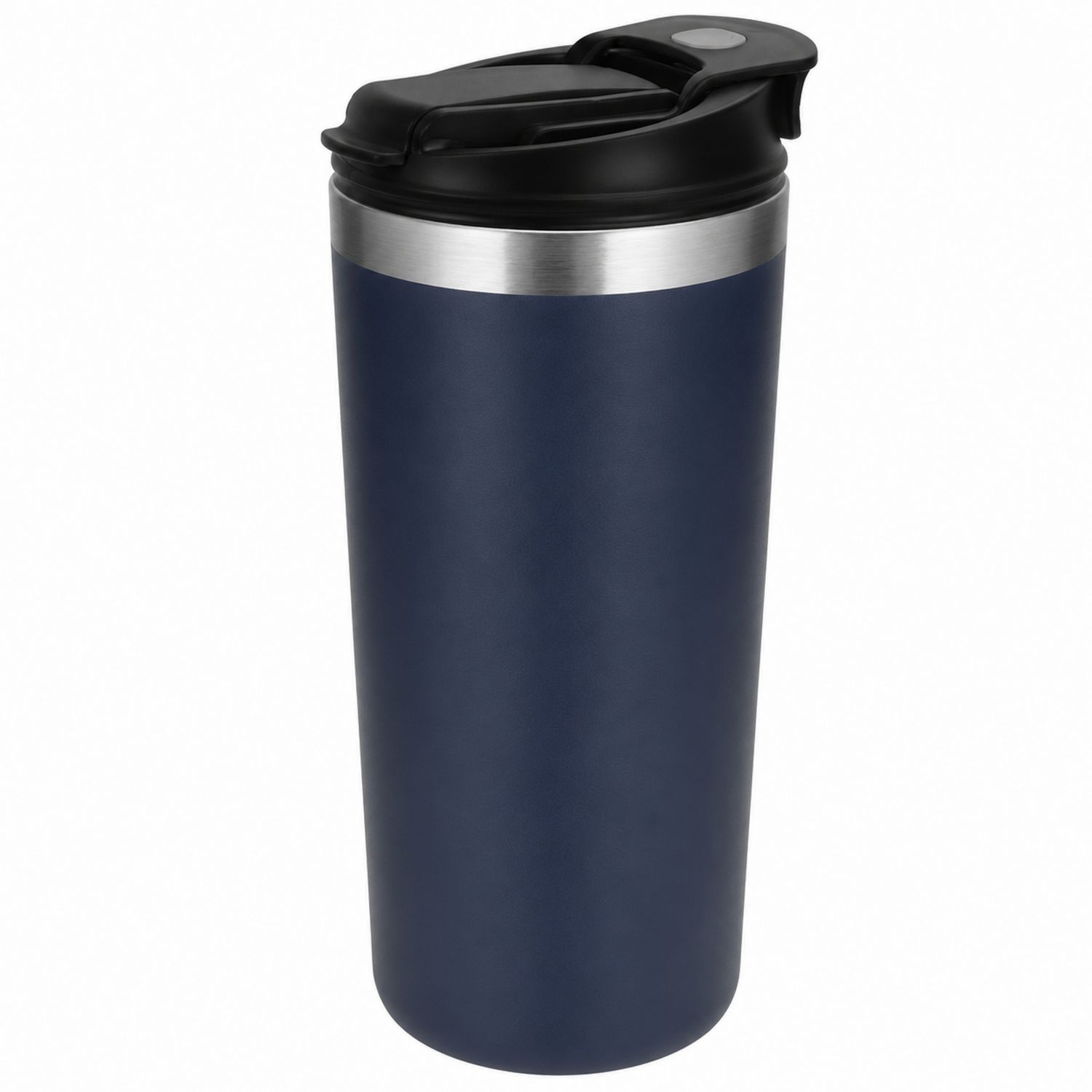 Gobelet de voyage isotherme 500ml bleu marine avec couvercle anti-goutte-Domellocasa