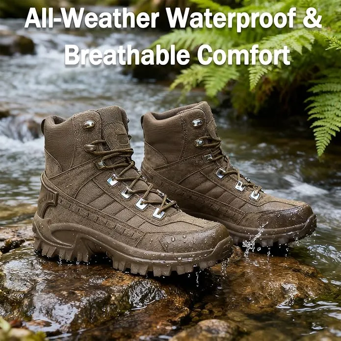 Mens Orthopedic Support Anti-Puncture Work Boots Waterproof Anti-Sprain Hiking Boots