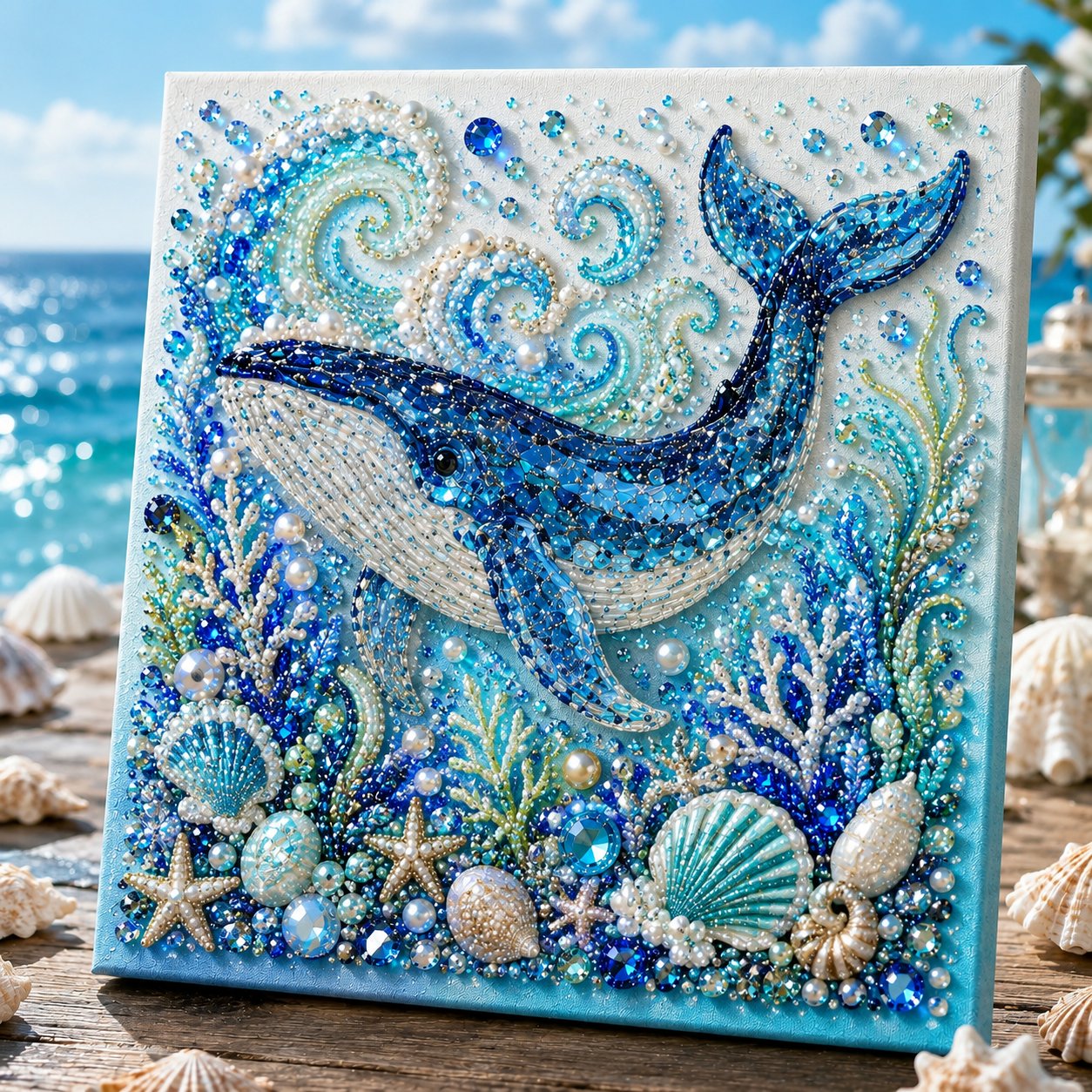 🔥Last Day 49% OFF - 🌊✨Ocean Theme Pearl Art DIY Kit