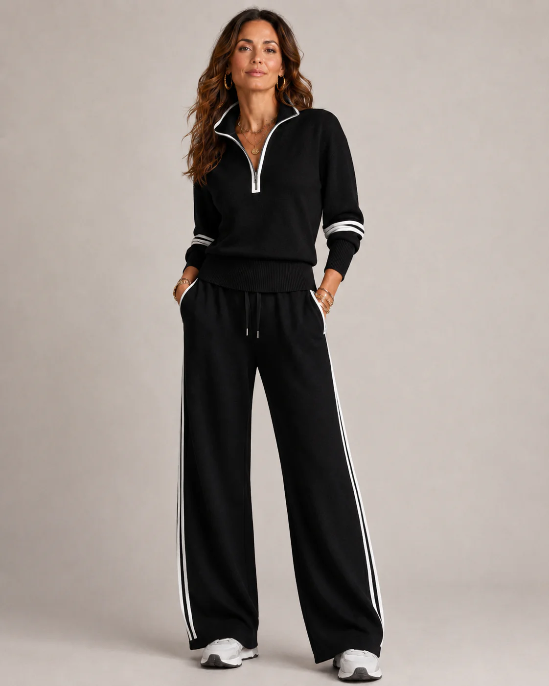 Women’s Casual Long Sleeve Two Piece Sports Set