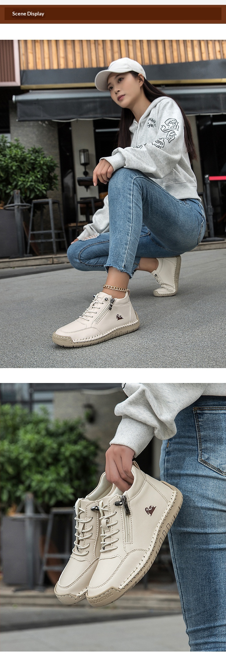 Women&rsquo;s Hand Stitched Soft Sole Flat Casual Shoes
