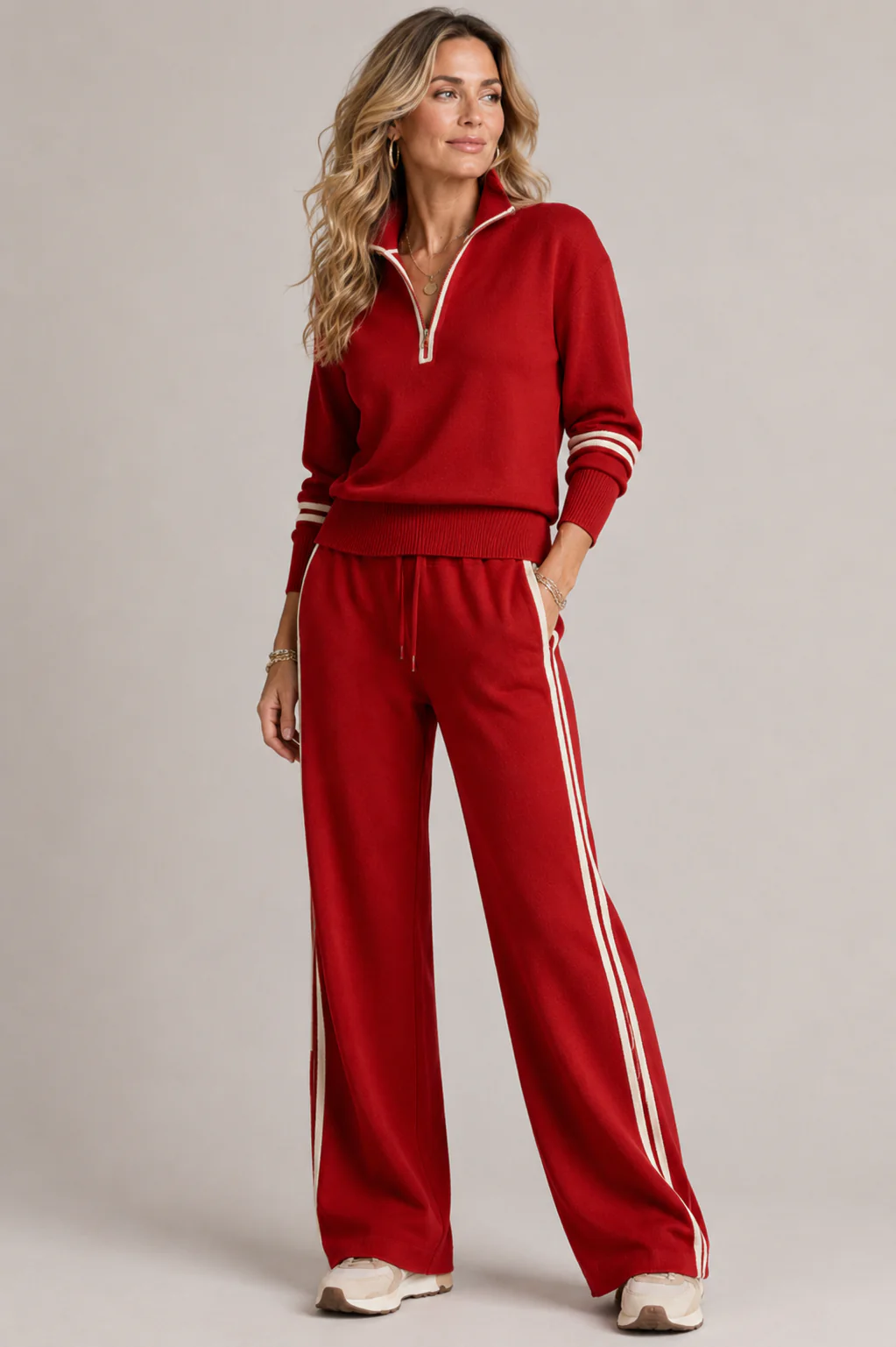 Women’s Casual Long Sleeve Two Piece Sports Set