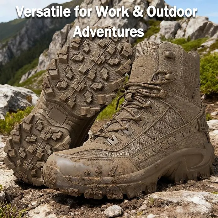 Mens Orthopedic Support Anti-Puncture Work Boots Waterproof Anti-Sprain Hiking Boots