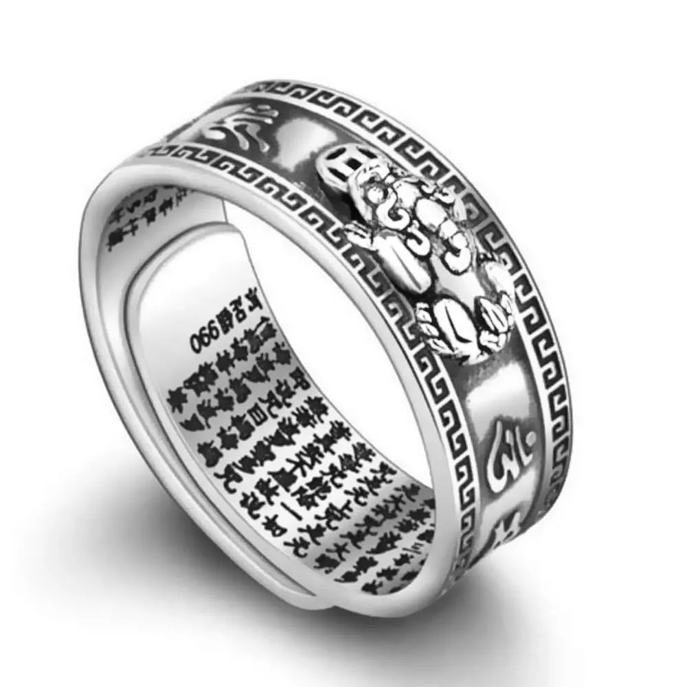 Buddha Stones Lucky FengShui PiXiu Wealth Ring