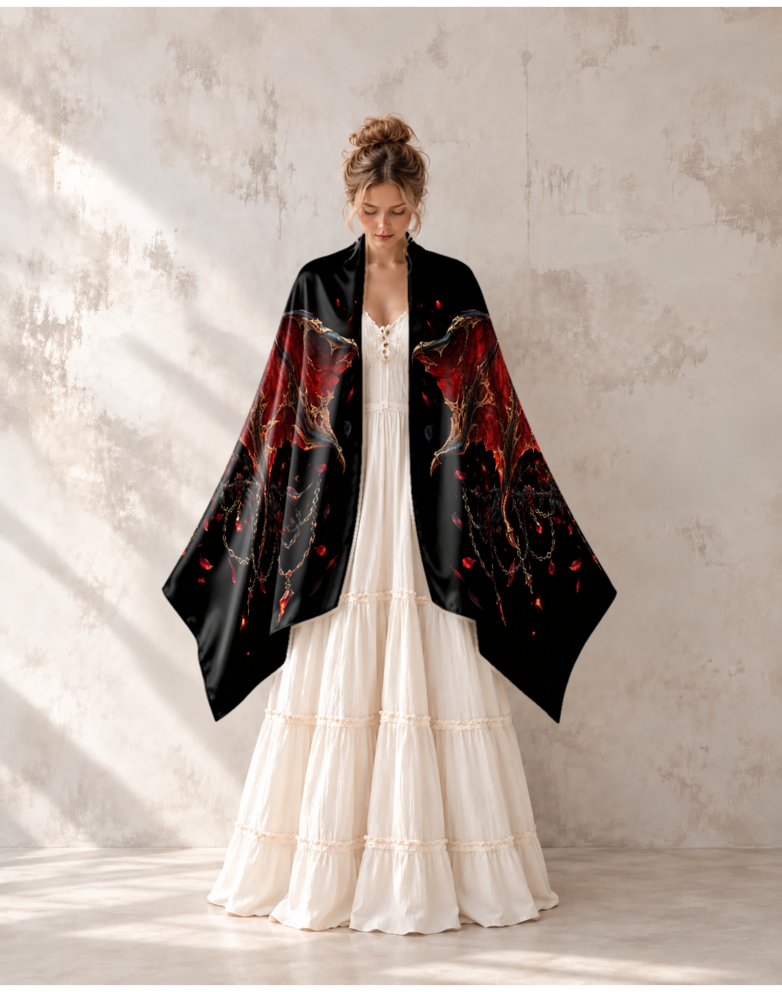 Dark Fantasy Dragon Wing Goth Aesthetic Wrap