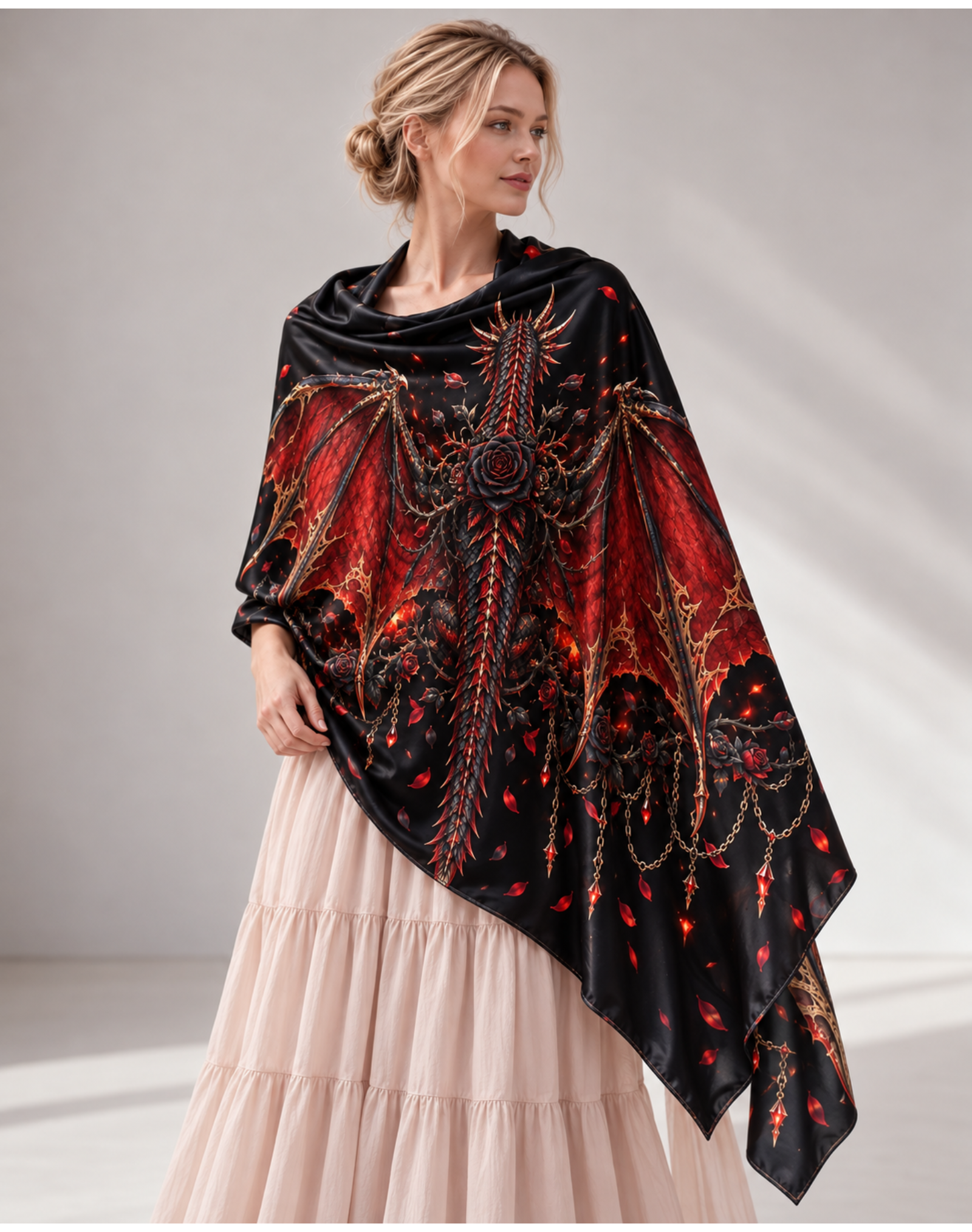 Dark Fantasy Dragon Wing Goth Aesthetic Wrap