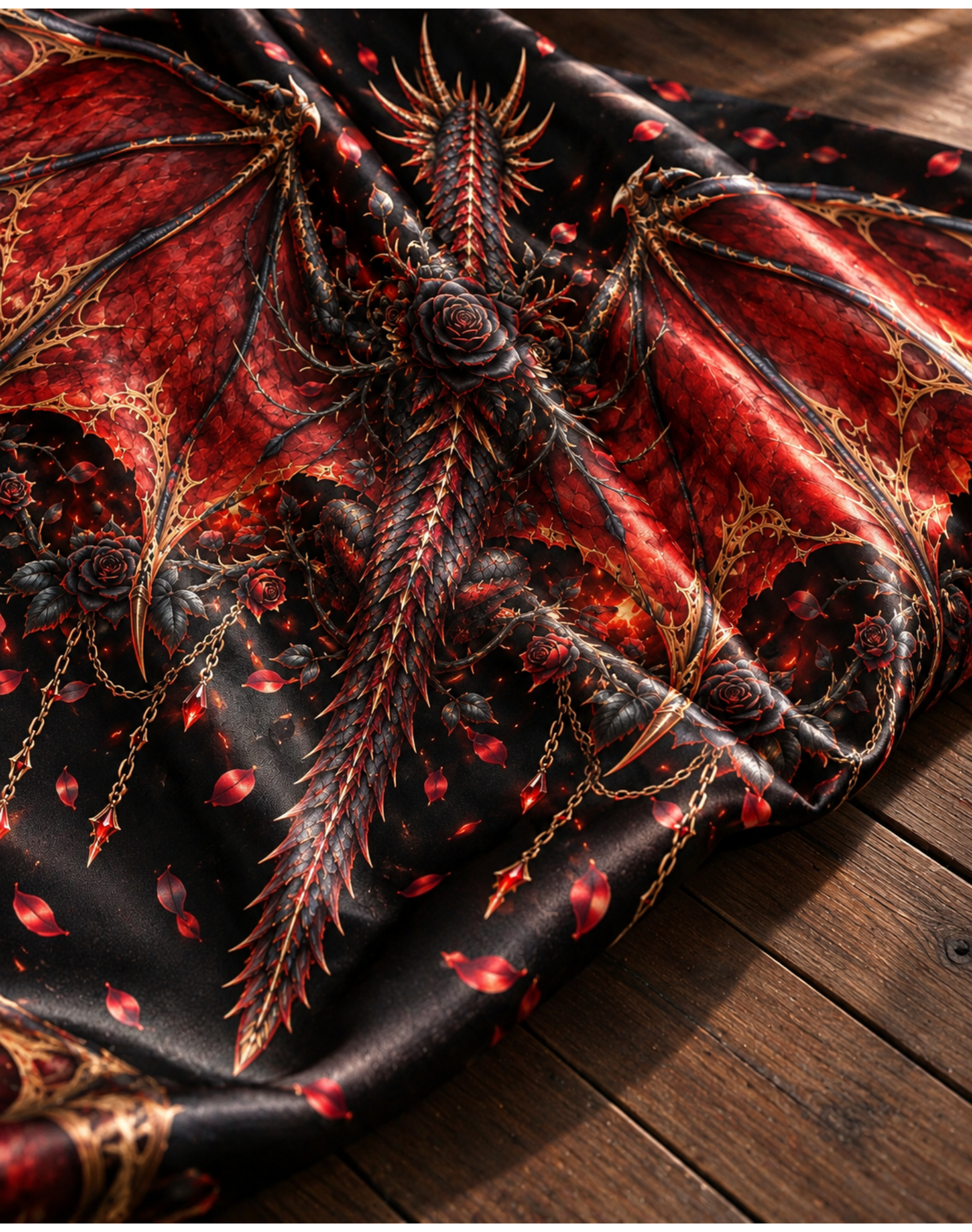 Dark Fantasy Dragon Wing Goth Aesthetic Wrap
