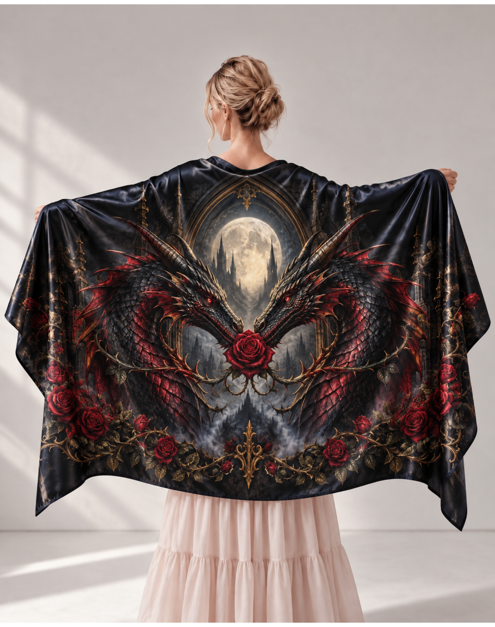 Dark Fantasy Double Dragon Goth Aesthetic Wrap