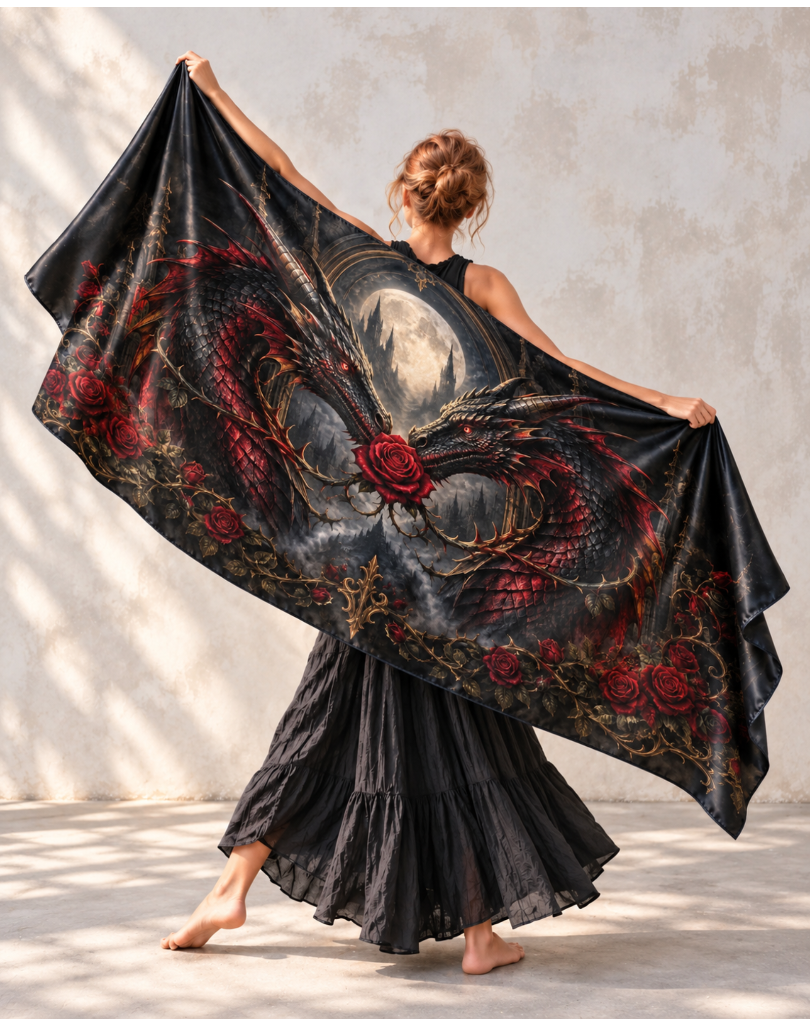 Dark Fantasy Double Dragon Goth Aesthetic Wrap