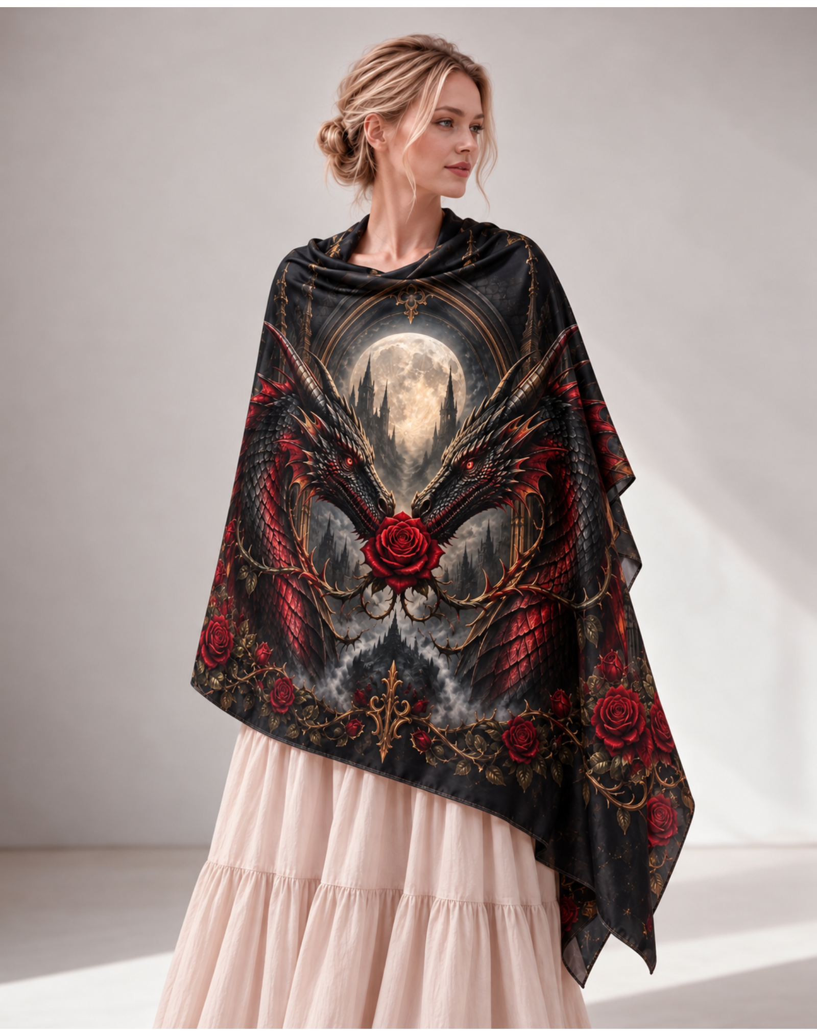 Dark Fantasy Double Dragon Goth Aesthetic Wrap