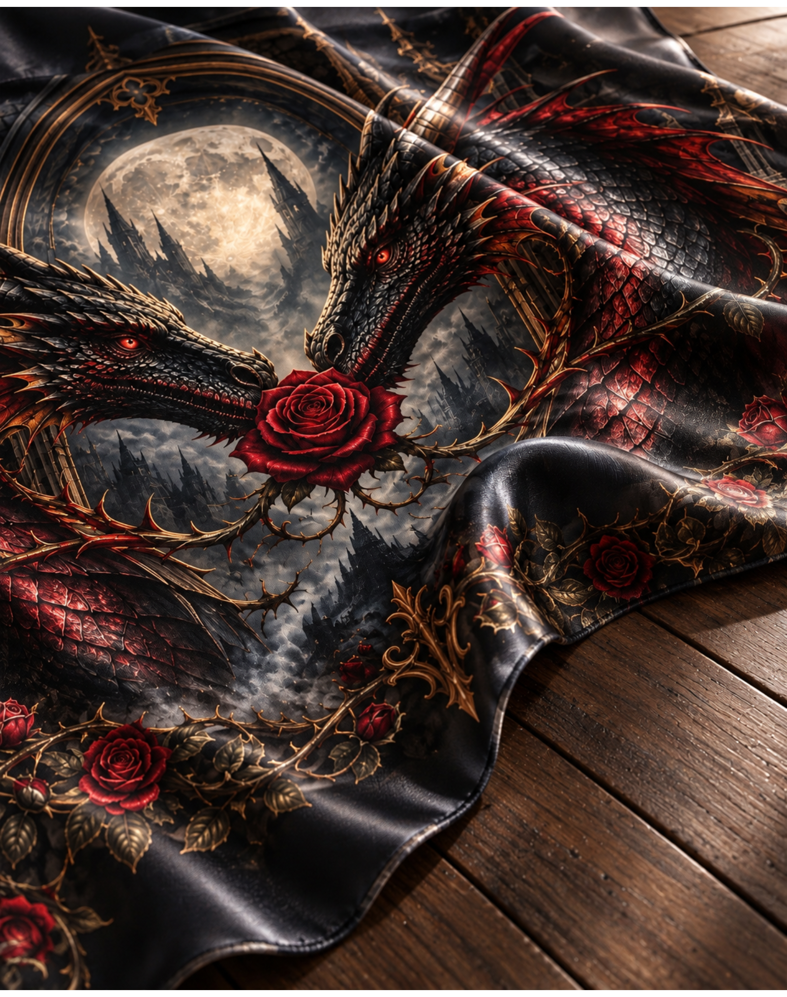 Dark Fantasy Double Dragon Goth Aesthetic Wrap