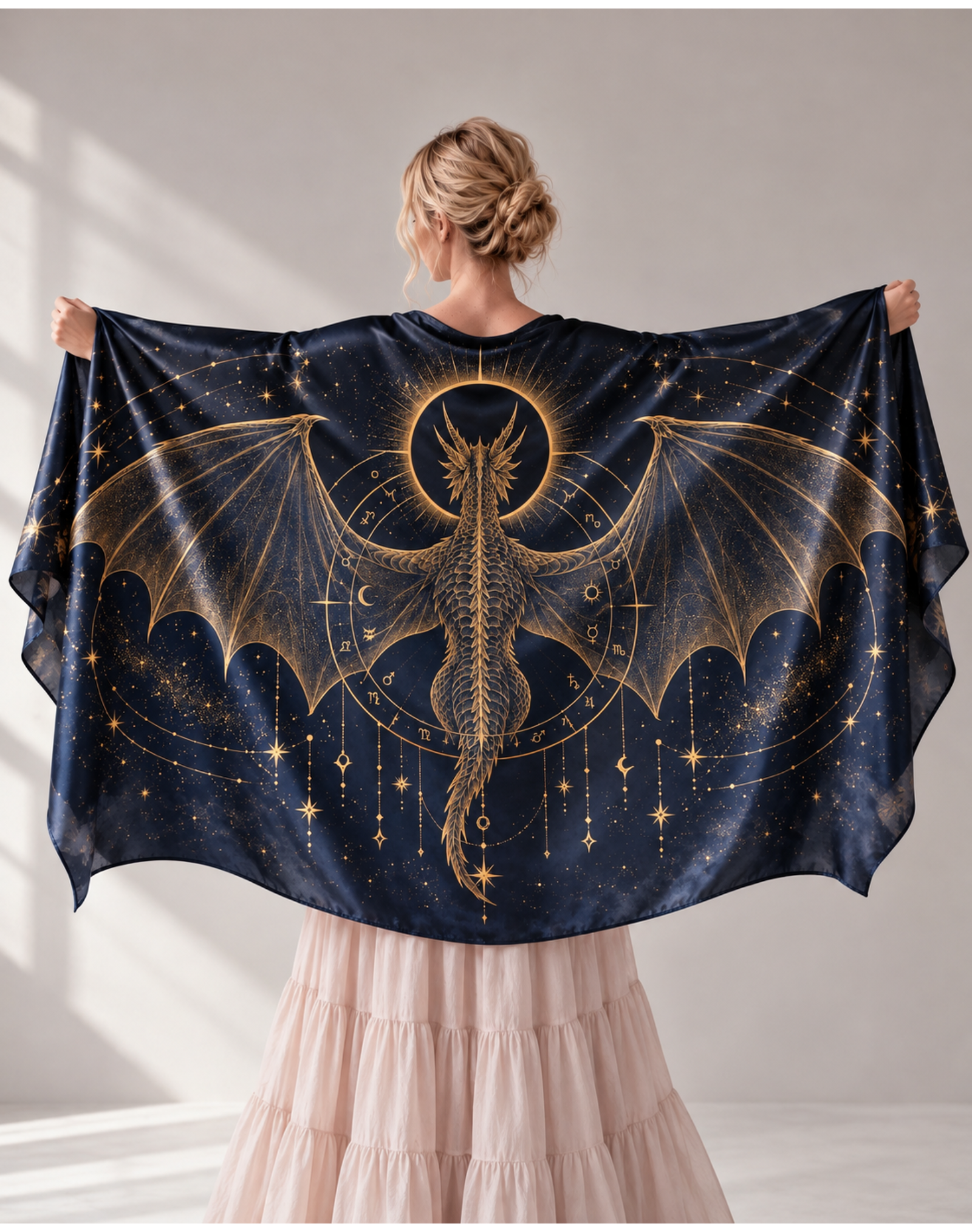 Witchy Celestial Star Constellation Dragon Wrap
