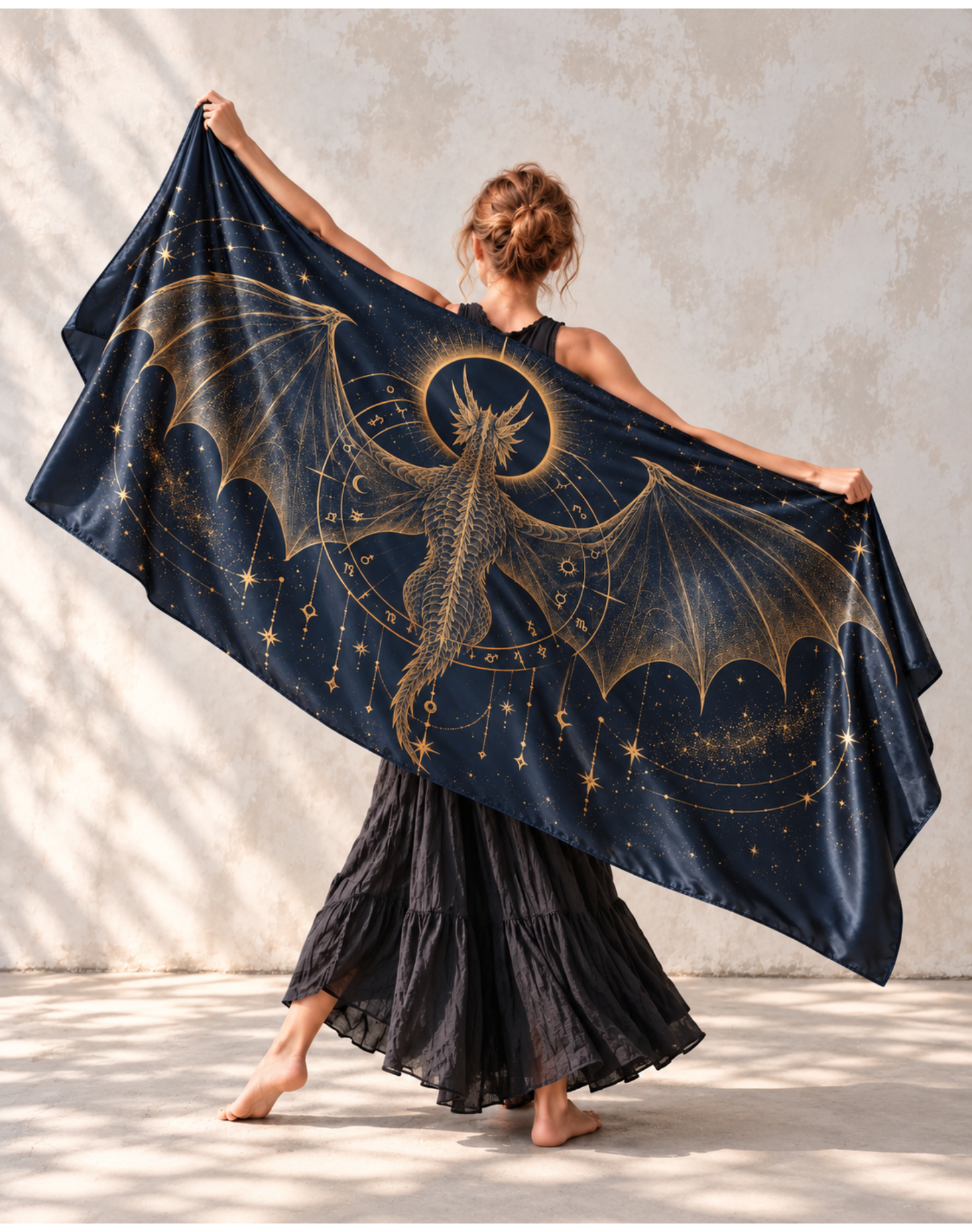 Witchy Celestial Star Constellation Dragon Wrap