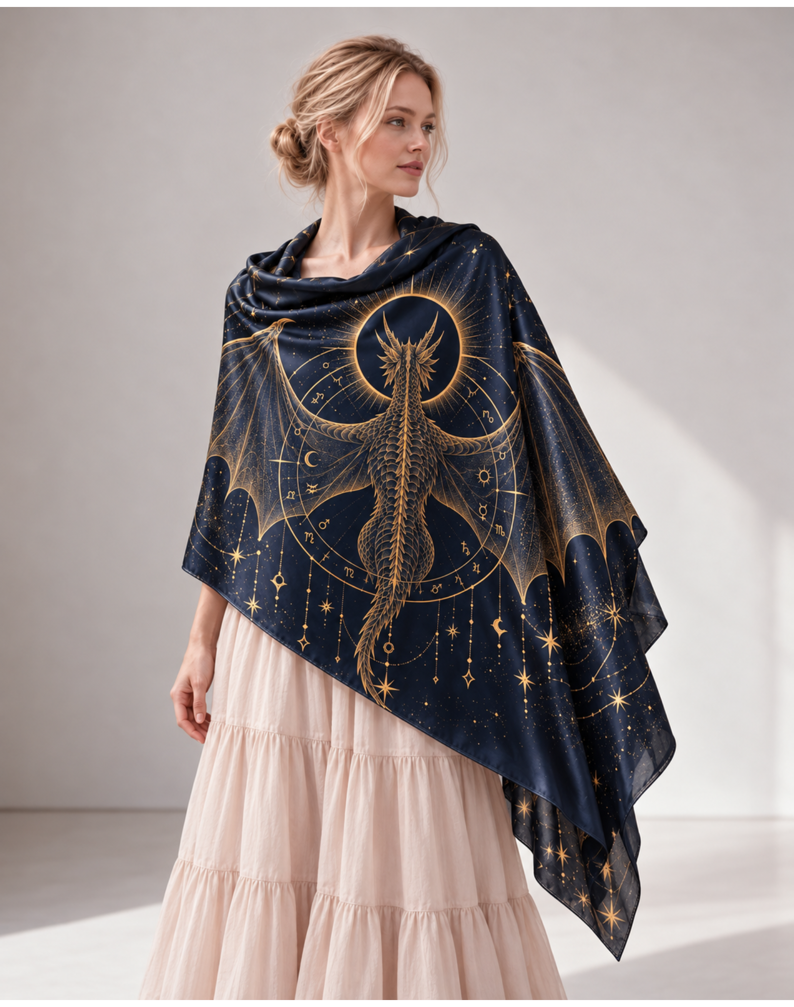 Witchy Celestial Star Constellation Dragon Wrap