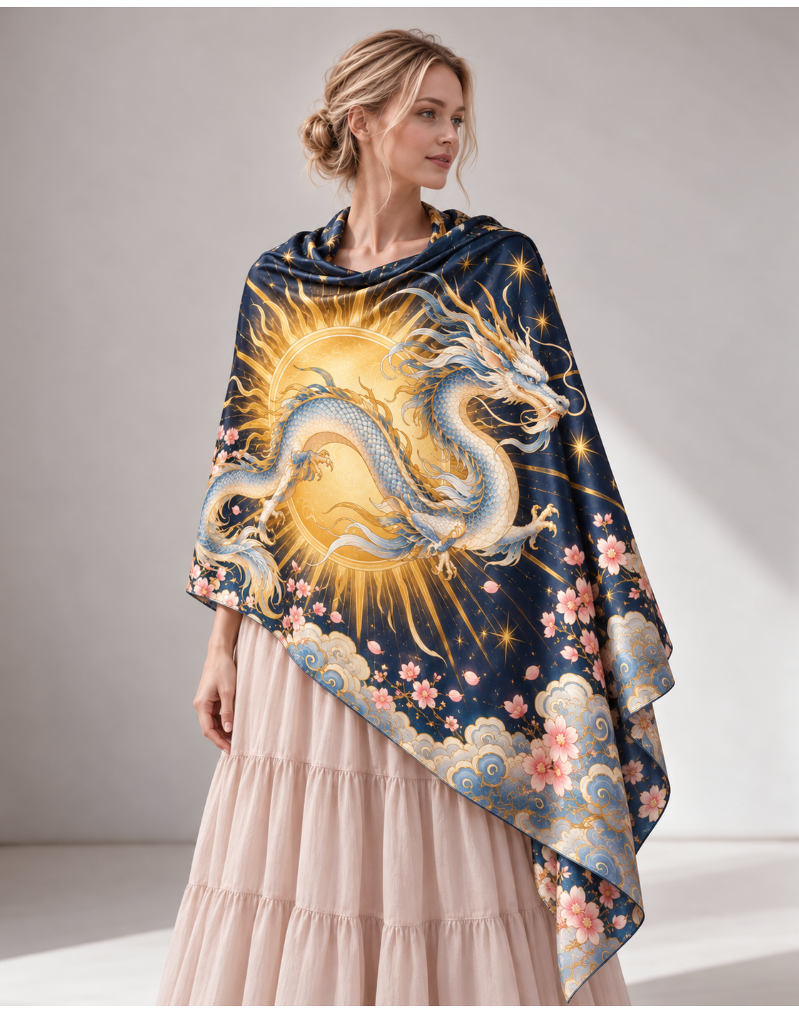 Radiant Sun Dragon Celestial Auspicious Cloud Wrap