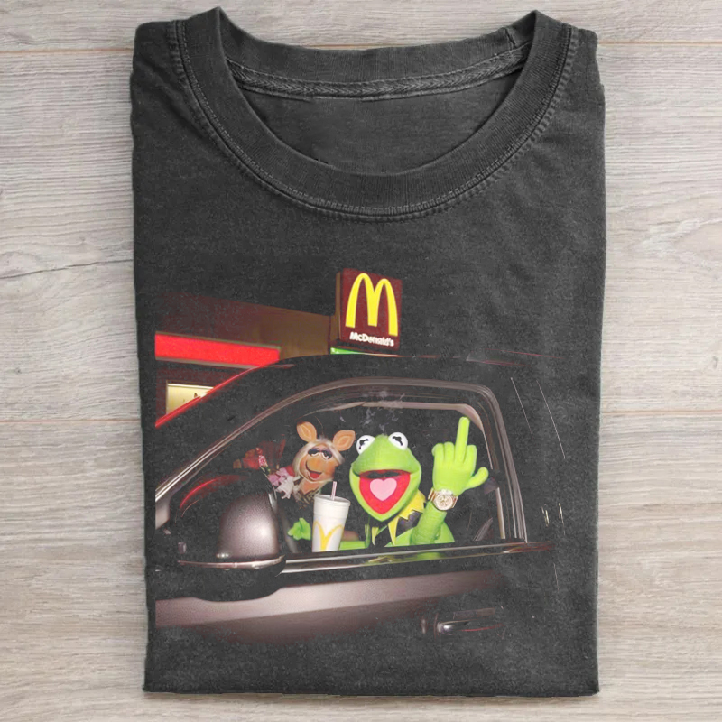 Funny Graphic T-Shirt Dark Grey