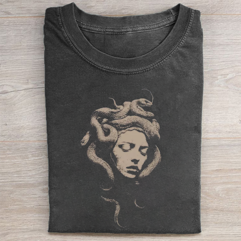 Vintage Medusa T-Shirt Dark Grey