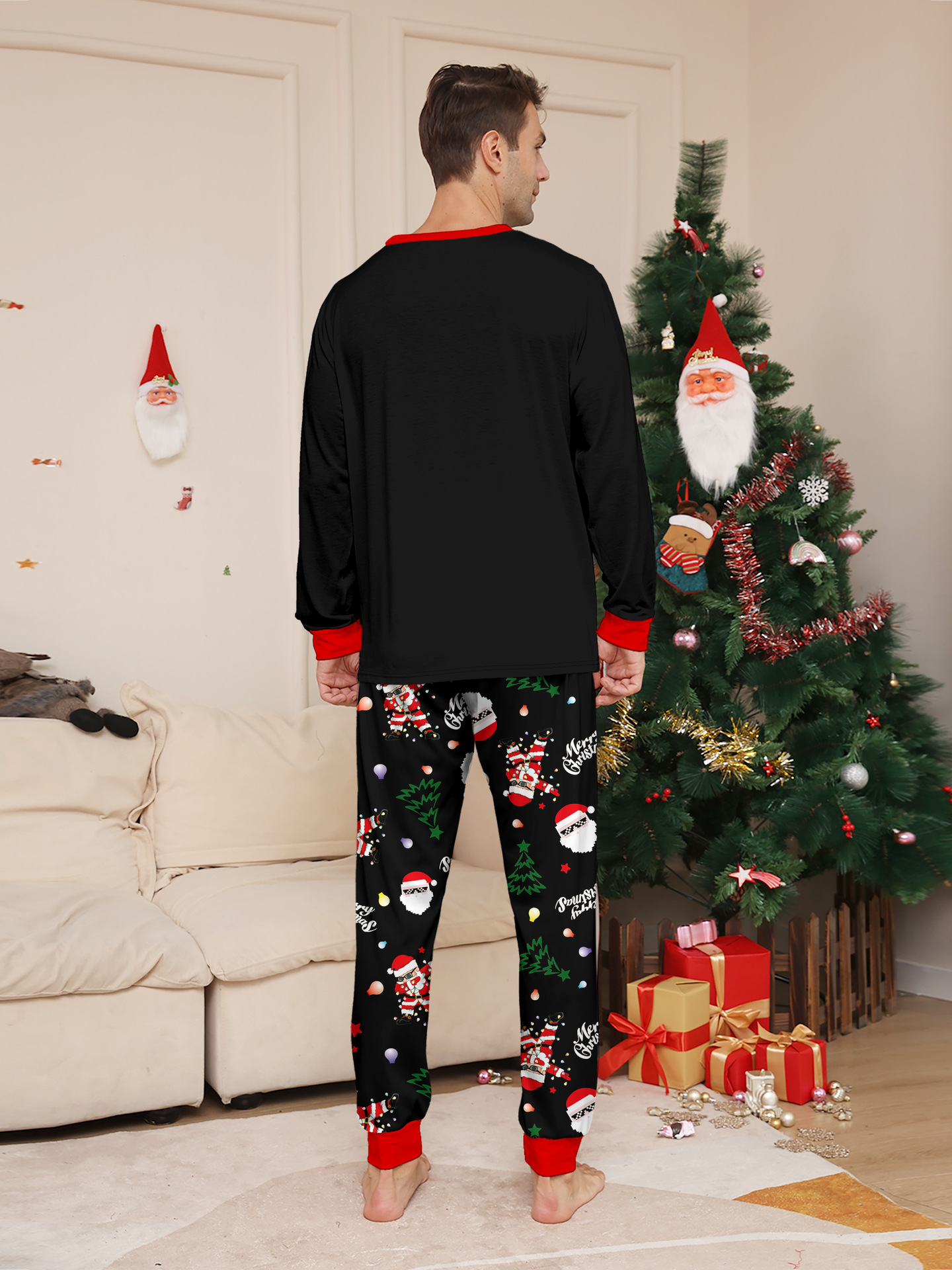 Cool Santa Dancer Black Family Christmas Pajamas