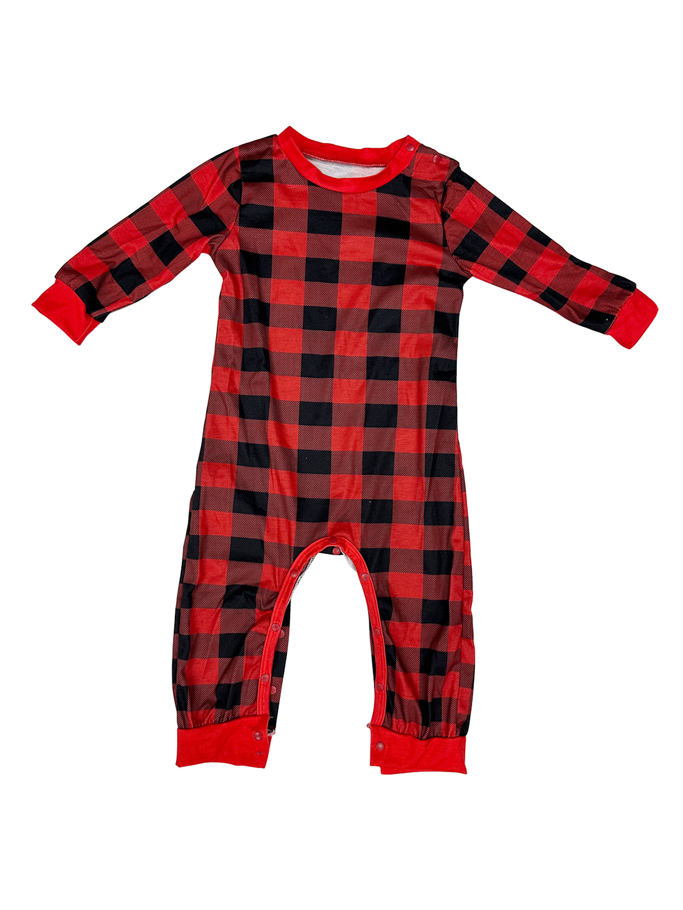 Red‑Black Buffalo Plaid Family Matching Pajamas