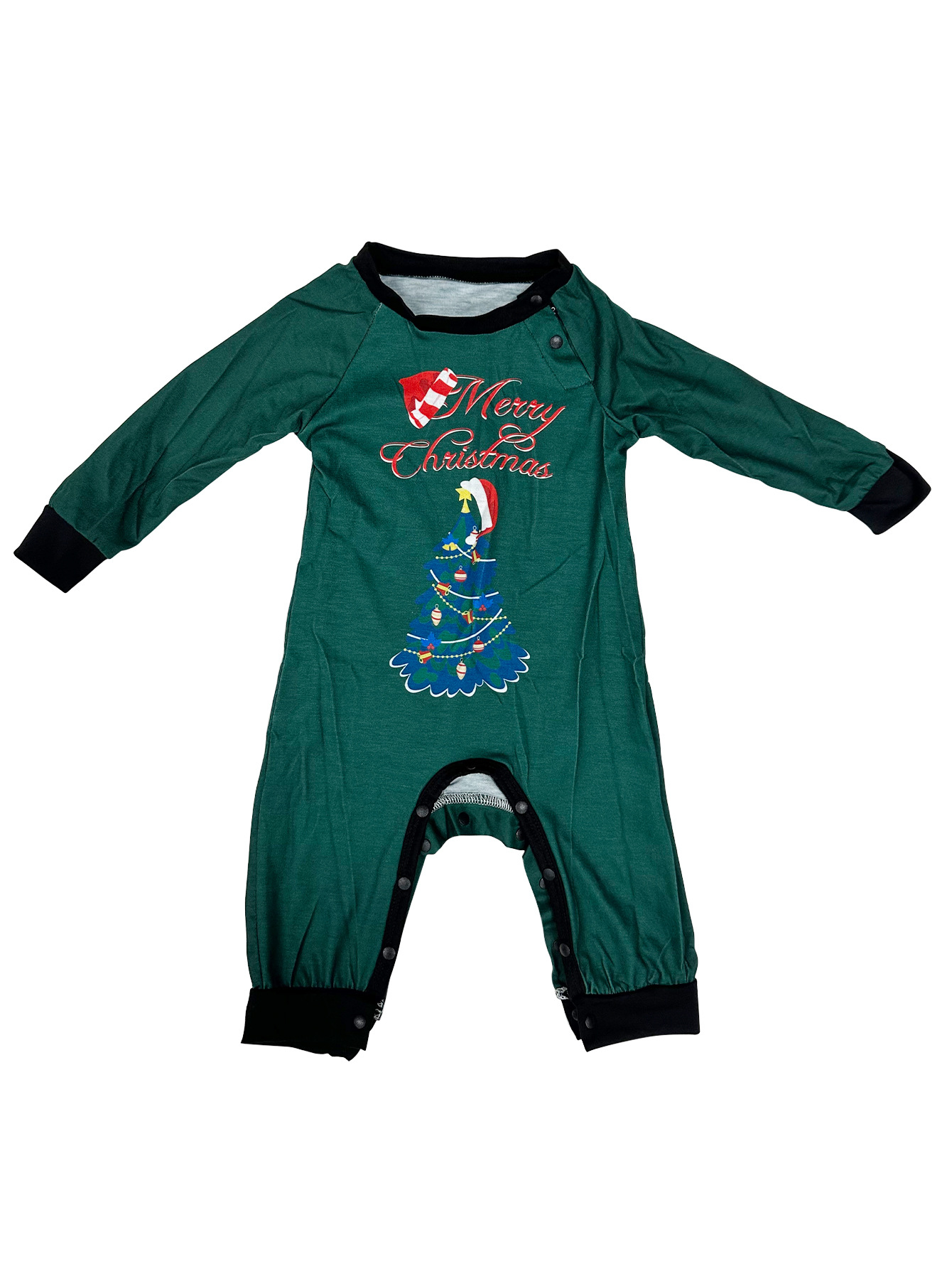 Dark‑Green Christmas Tree Full‑Print Family Matching Pajamas
