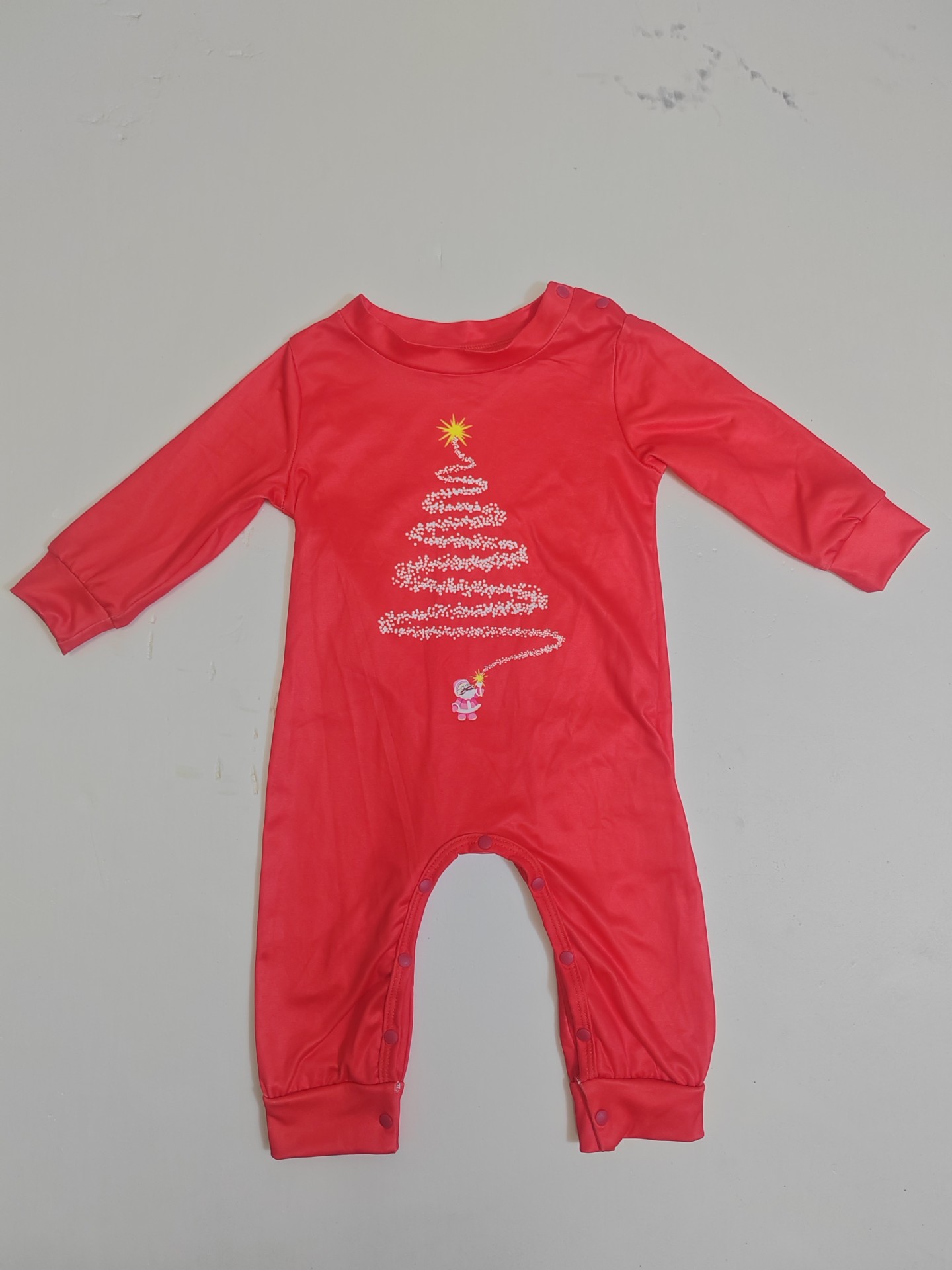 Red Christmas Tree & Polar Bear Family Matching Pajamas