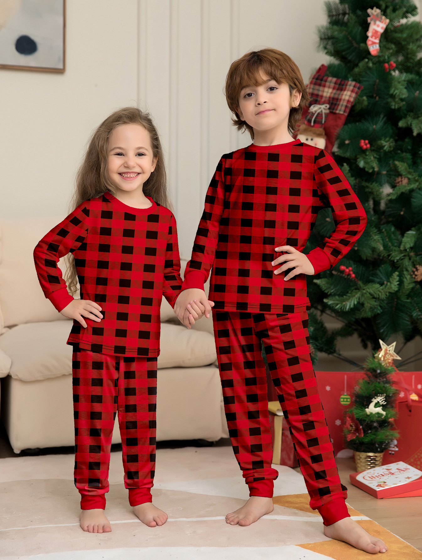 Red Buffalo Plaid Family Matching Pajamas