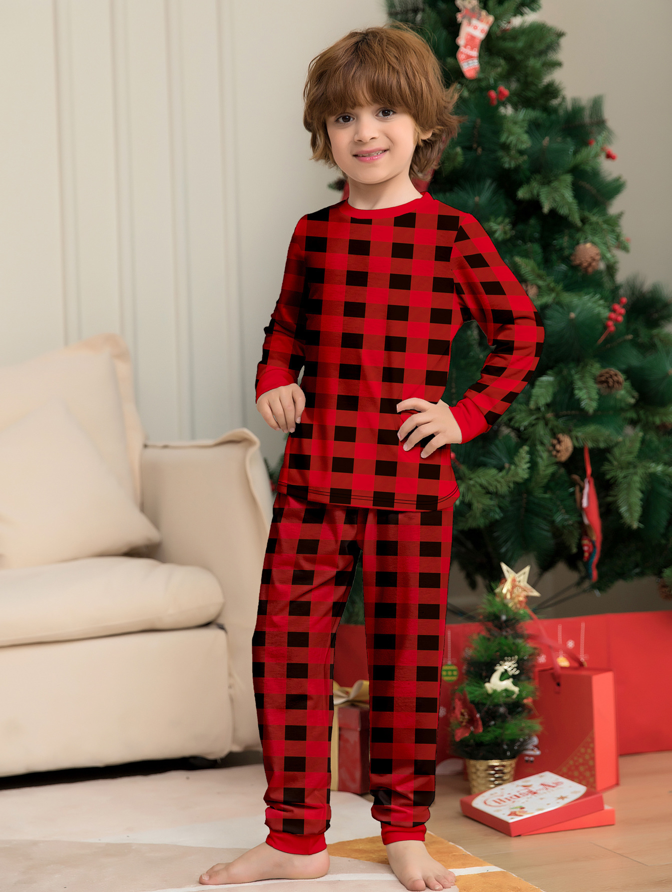 Red Buffalo Plaid Family Matching Pajamas
