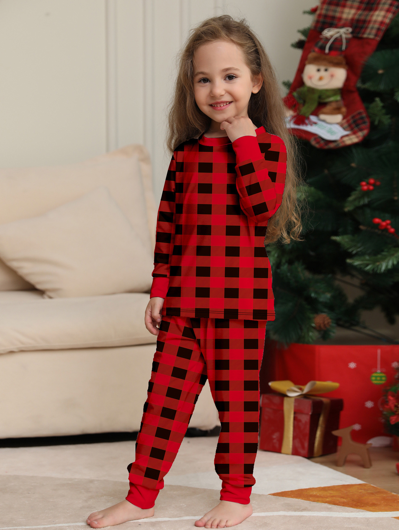Red Buffalo Plaid Family Matching Pajamas