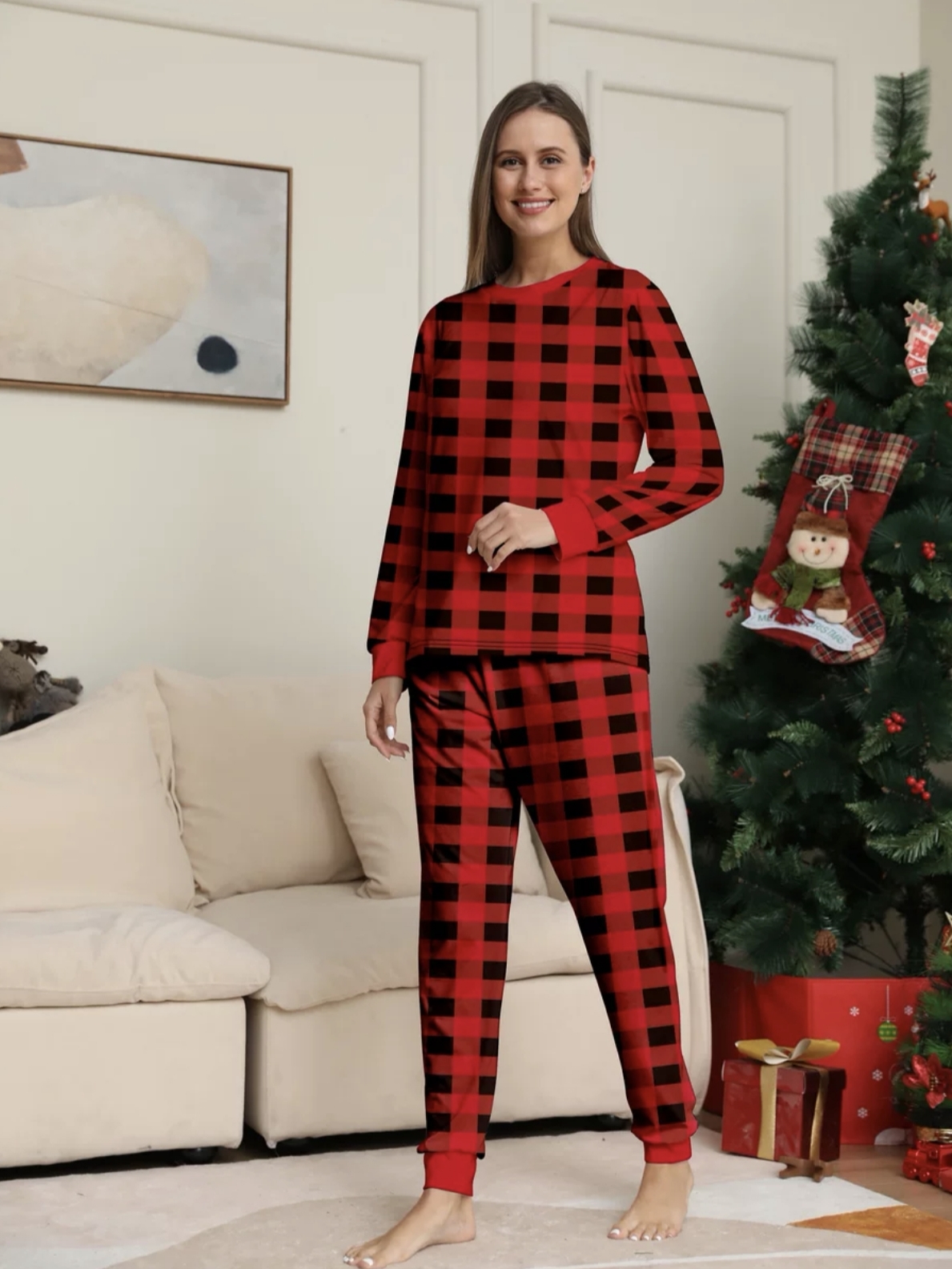 Red Buffalo Plaid Family Matching Pajamas