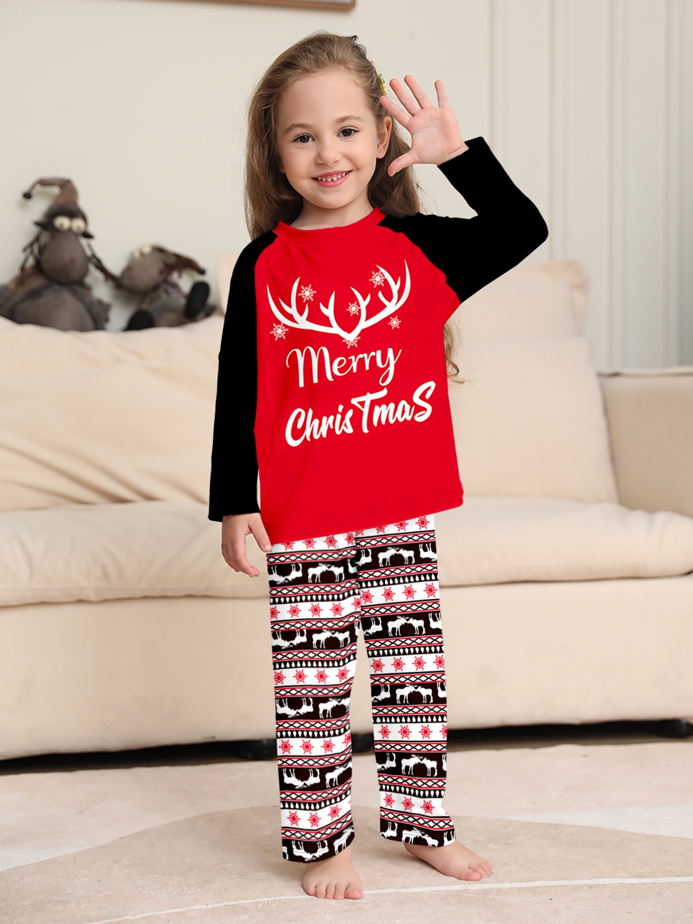 Reindeer Print Family Matching Pajamas