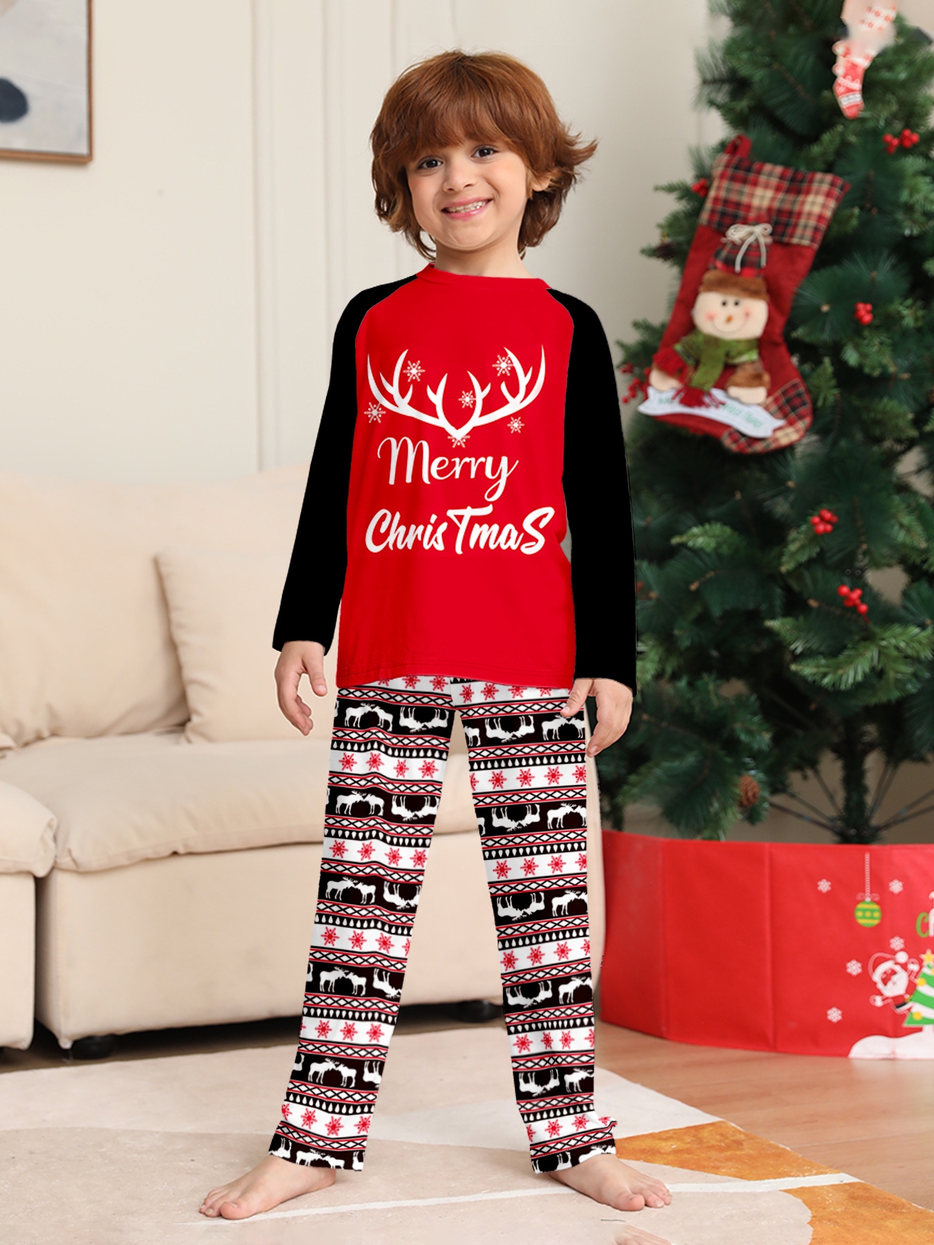 Reindeer Print Family Matching Pajamas