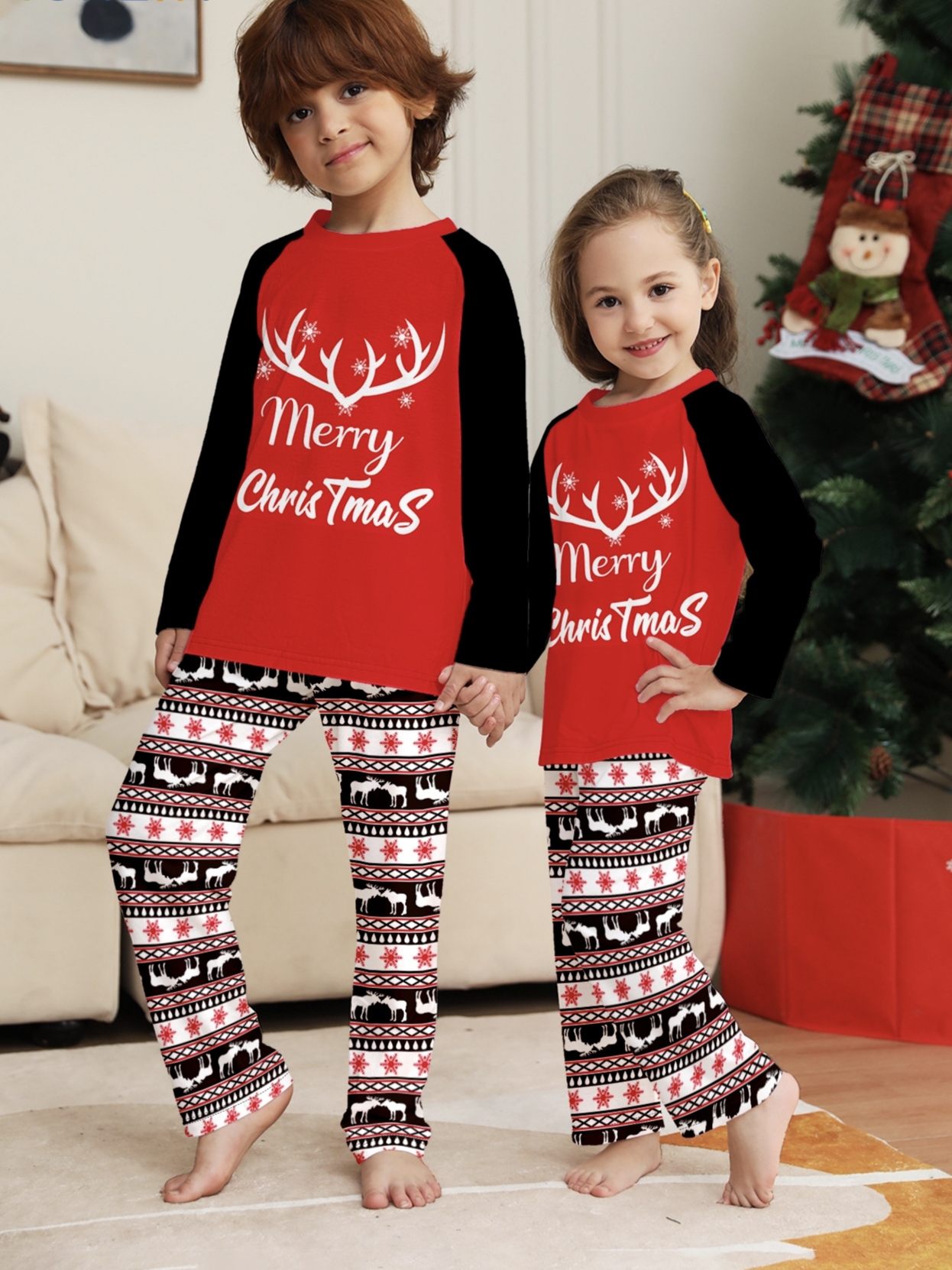 Reindeer Print Family Matching Pajamas