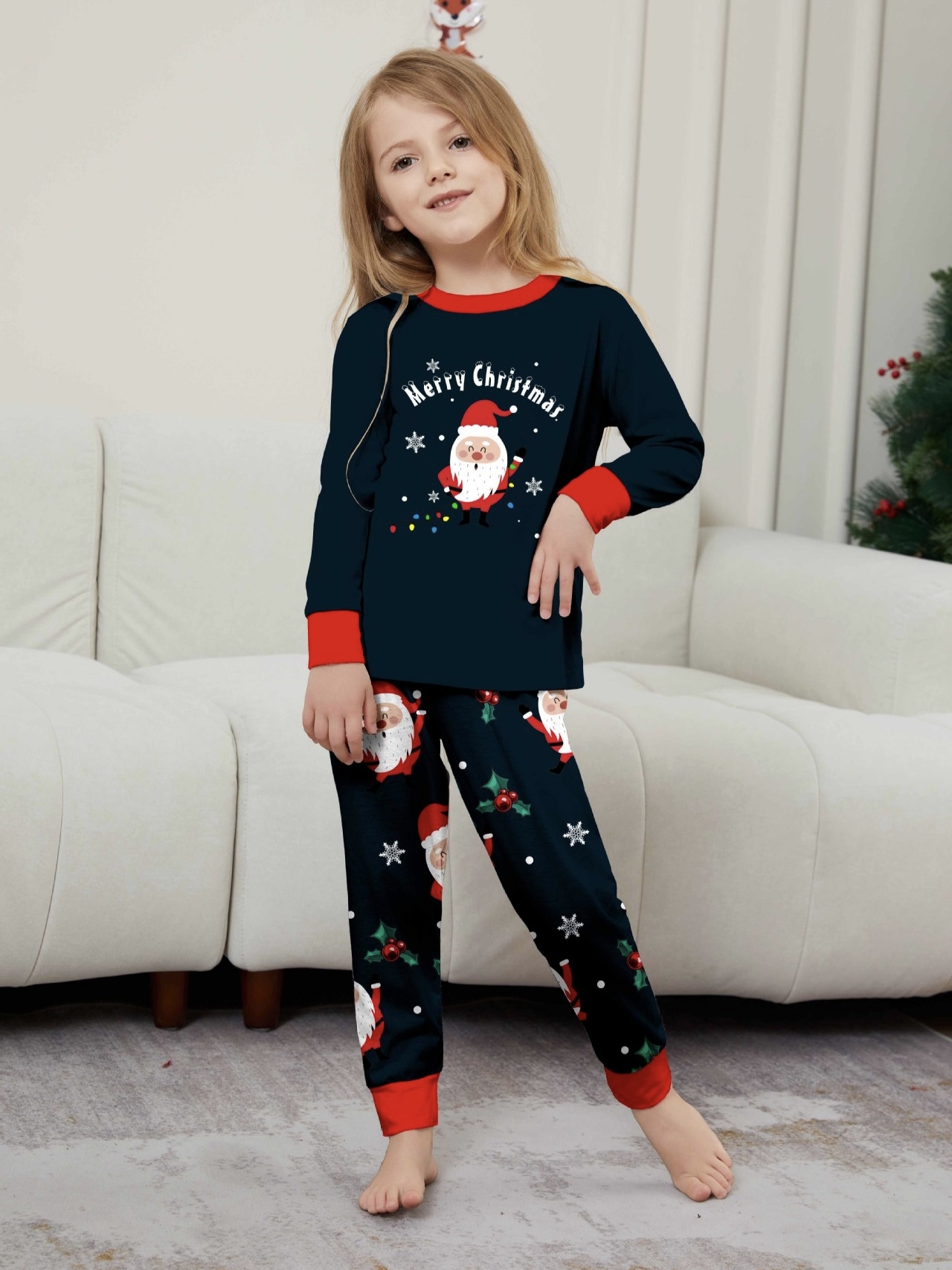 Santa Print Family Matching Pajamas