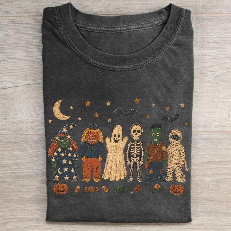 Vintage Halloween Spooky Season T-Shirt Black