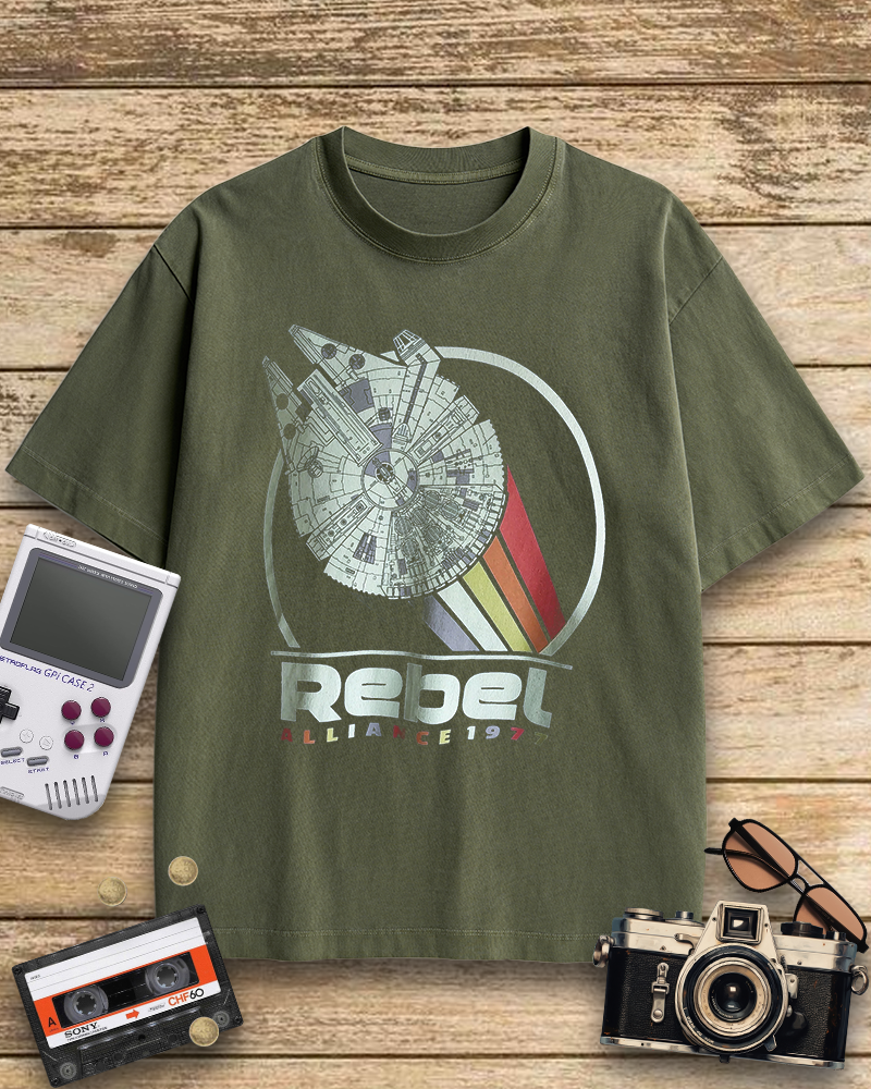 1977 Sci-Fi Spacecraft Inspired 1970s Cotton T-Shirt image 6