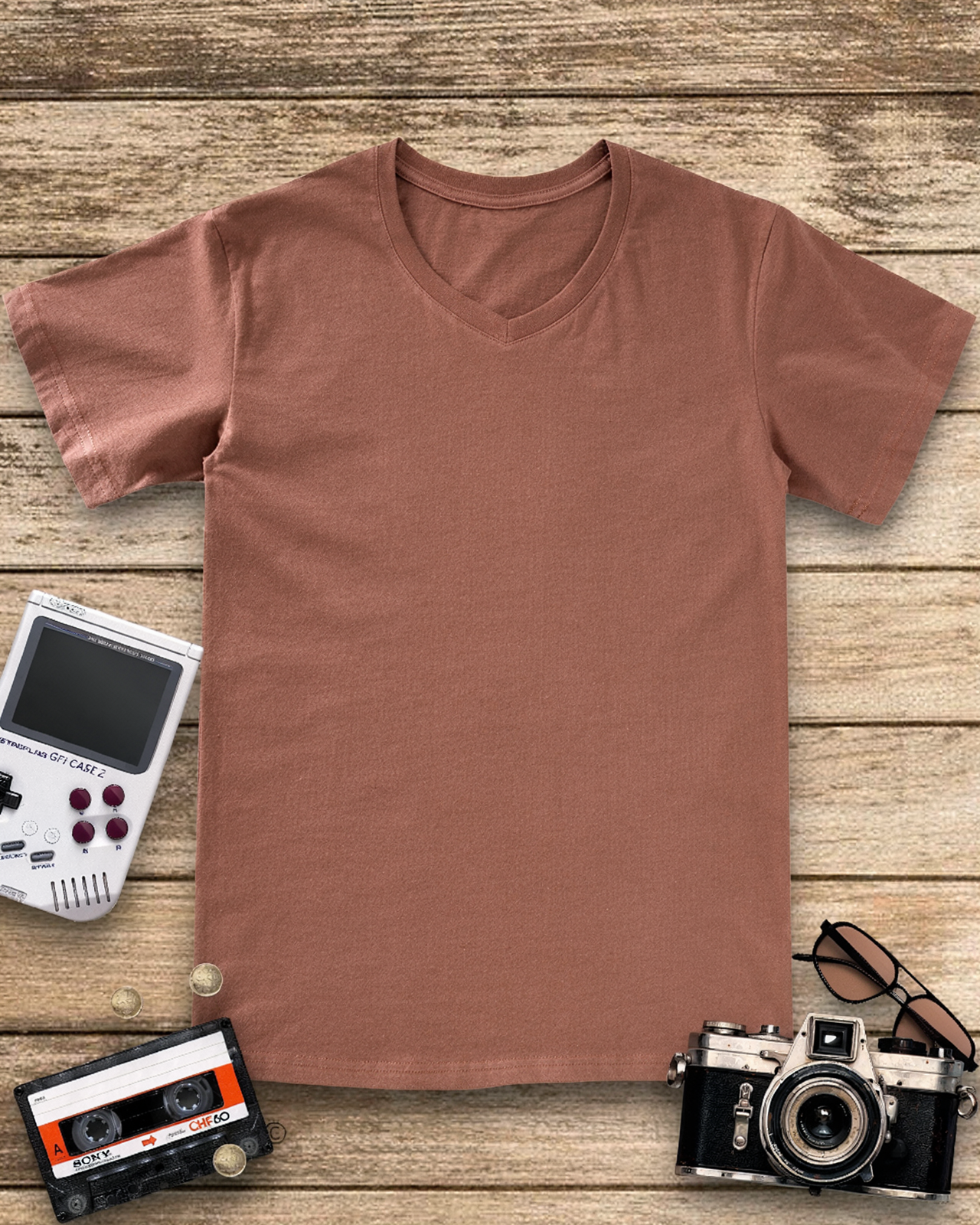 Face Your Fears 1990s V-neck T-Shirt image 16