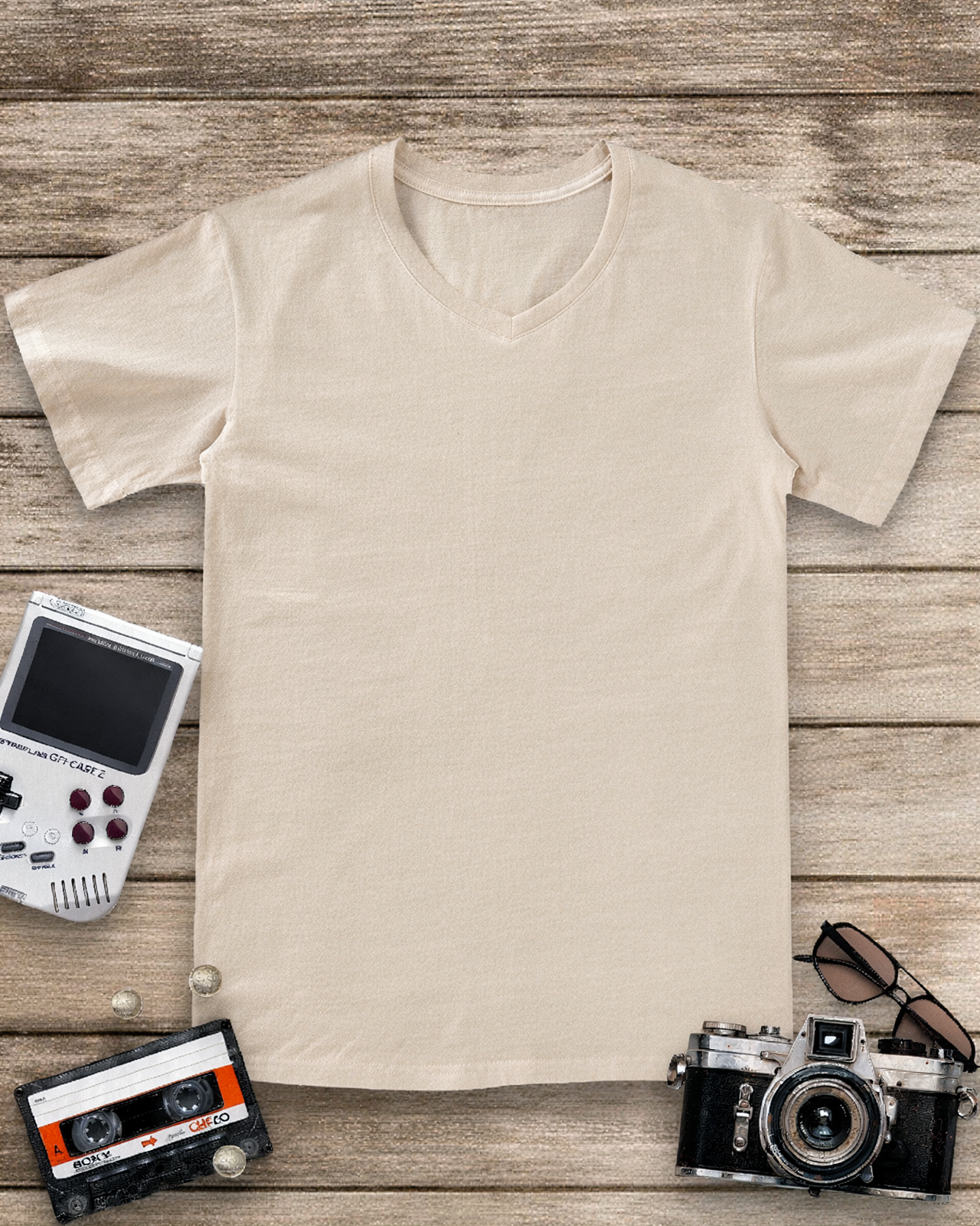 Donut Worry 1990s V-neck T-Shirt image 2