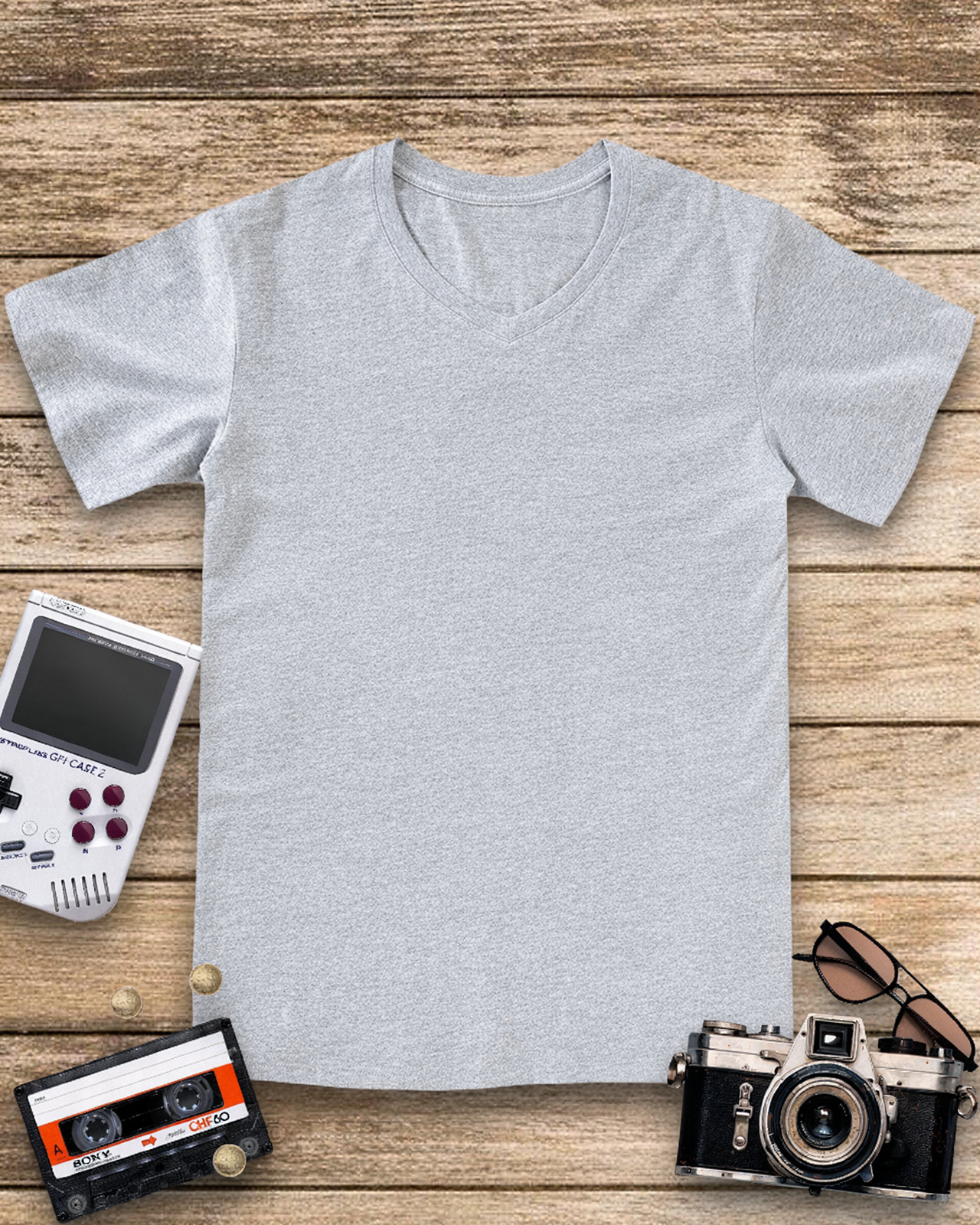Donut Worry 1990s V-neck T-Shirt image 4