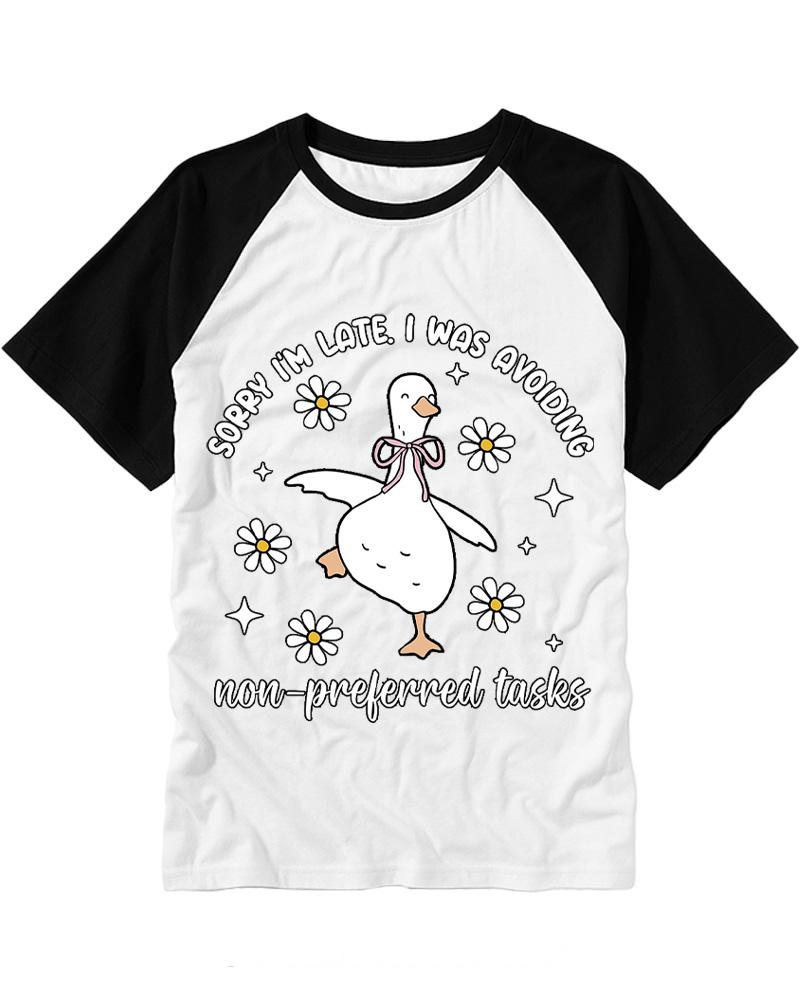 Sorry I’M Late 2000s Raglan Baseball T-Shirt image 1
