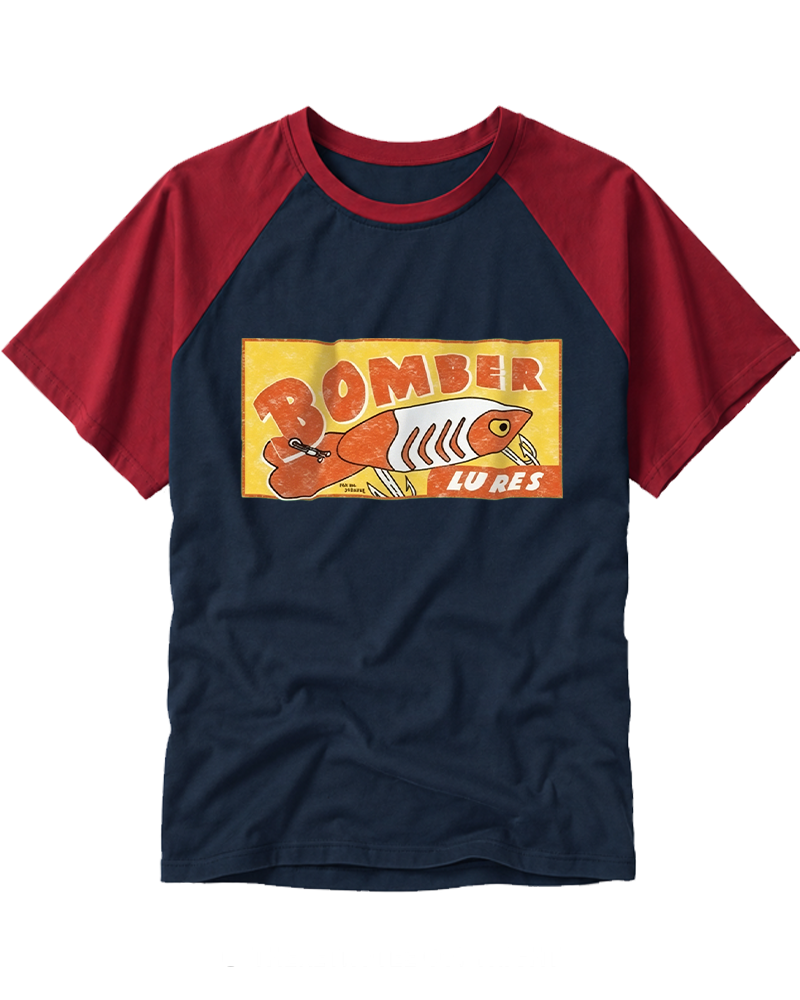 Fishing Lure 1970s Raglan Baseball T-Shirt image 1